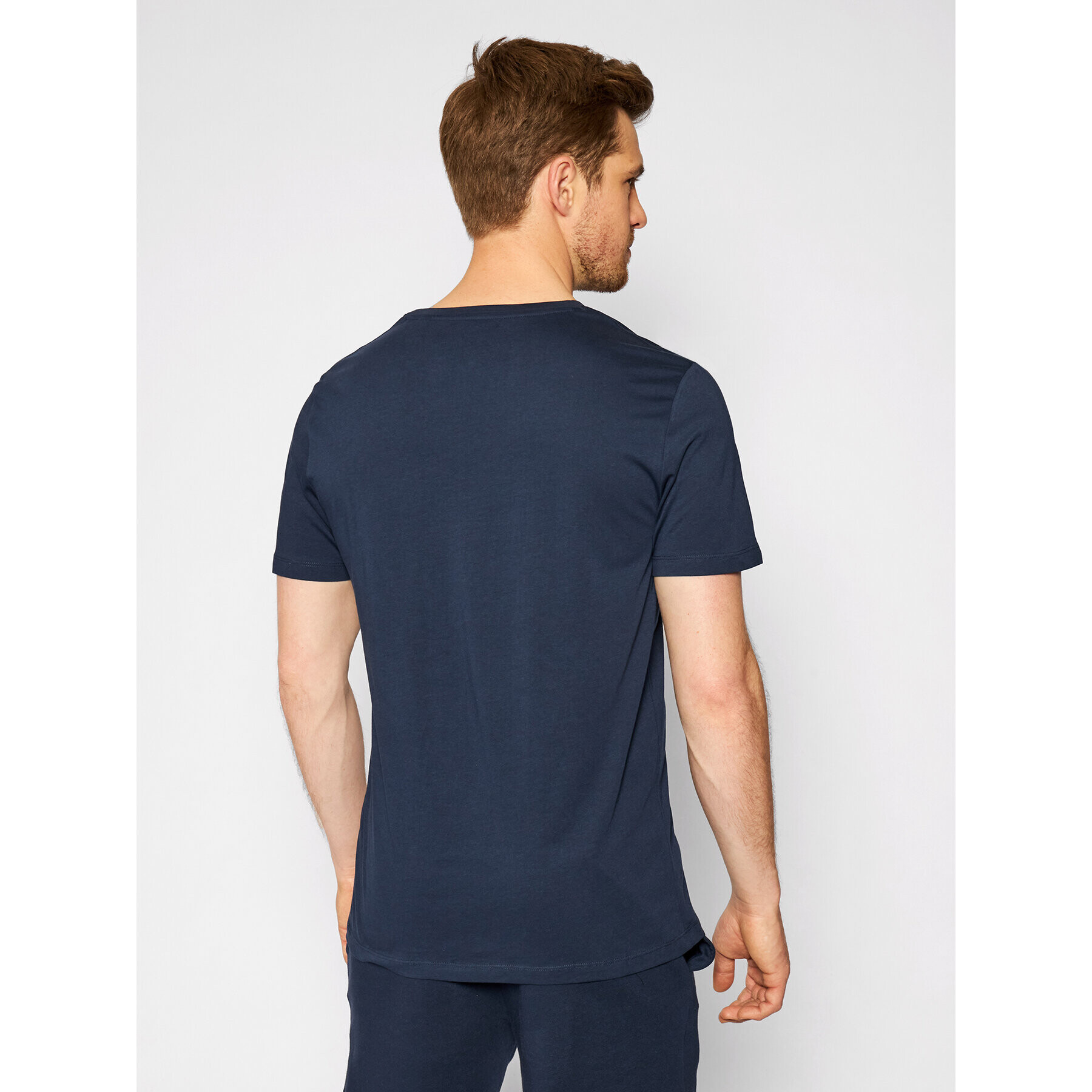 Jack&Jones Komplet majica in športne kratke hlače Brad 12192767 Mornarsko modra Regular Fit - Pepit.si