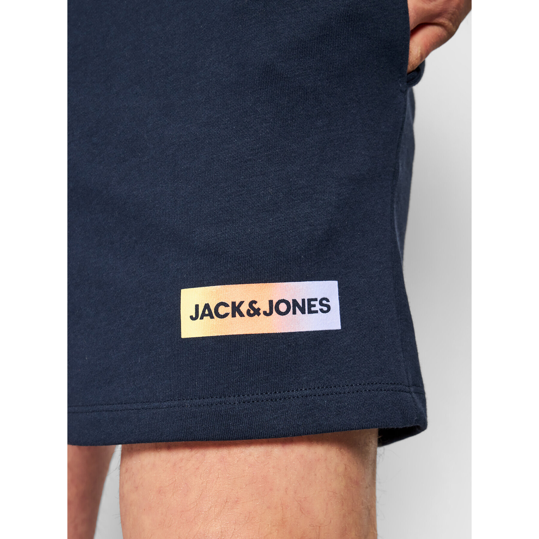 Jack&Jones Komplet majica in športne kratke hlače Brad 12192767 Mornarsko modra Regular Fit - Pepit.si