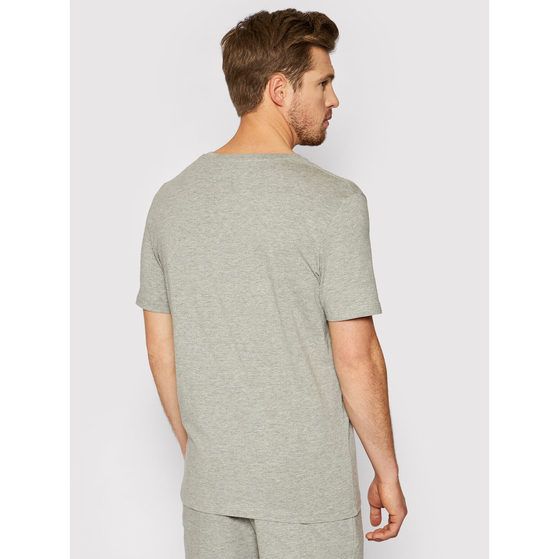 Jack&Jones Komplet majica in športne kratke hlače Jacbrad 12192767 Siva Regular Fit - Pepit.si