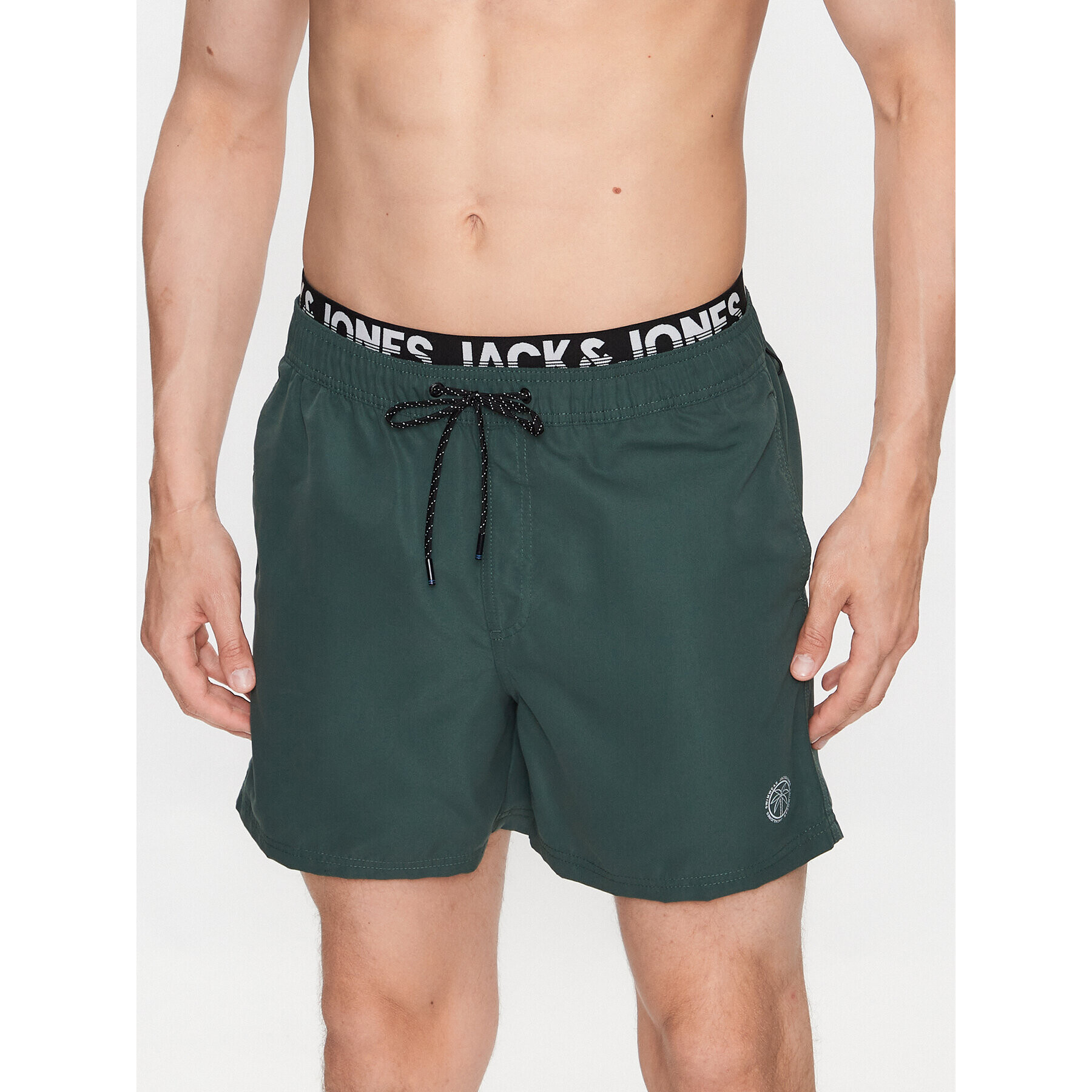 Jack&Jones Kopalne hlače Fiji 12227254 Zelena Regular Fit - Pepit.si