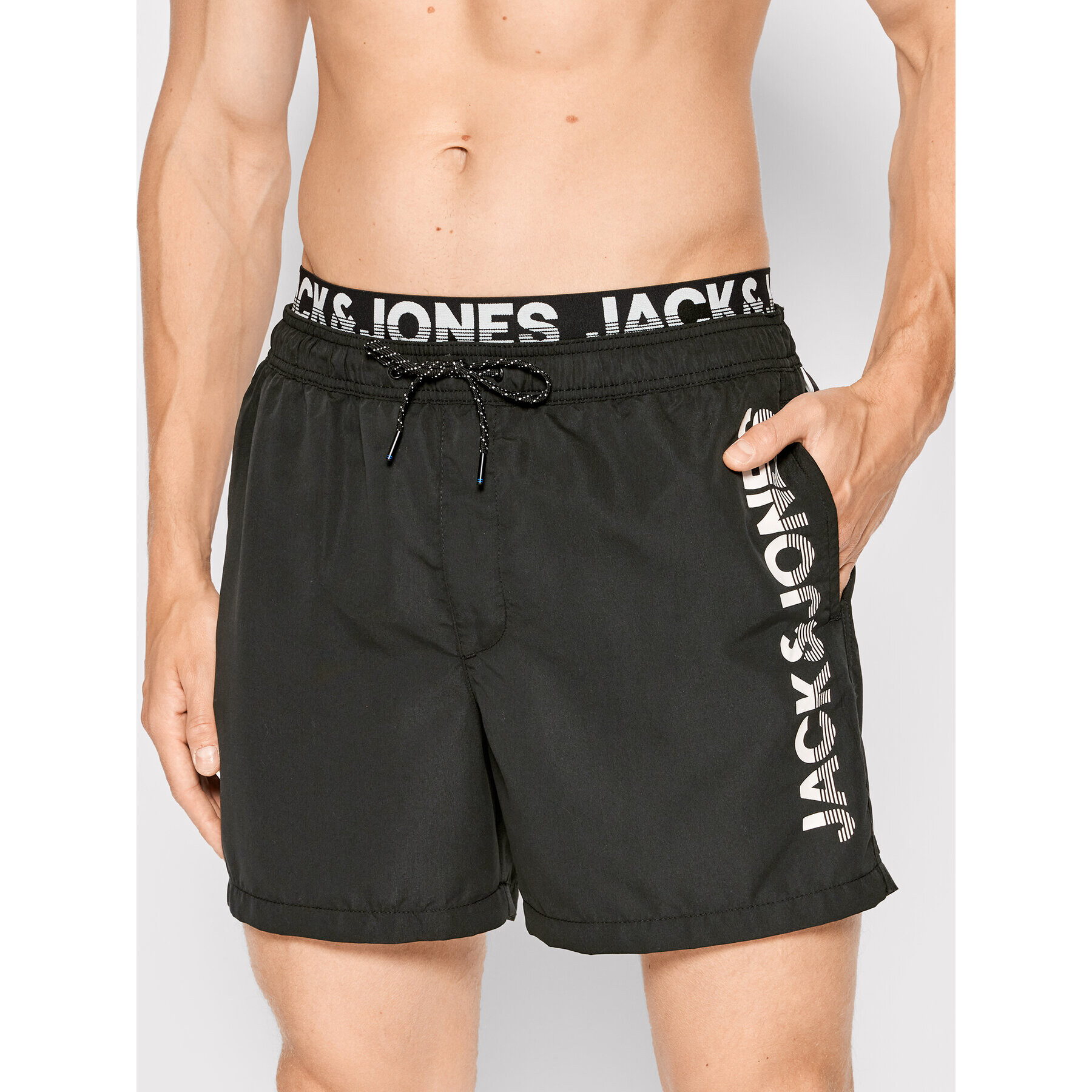 Jack&Jones Kopalne hlače Crete 12203818 Črna Regular Fit - Pepit.si