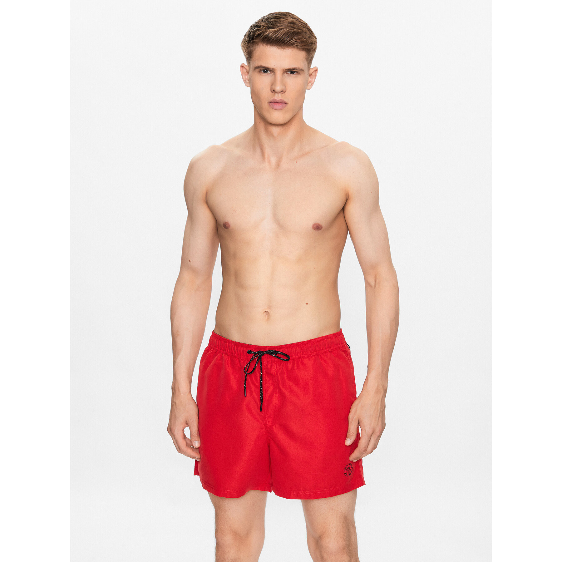 Jack&Jones Kopalne hlače Fiji 12225961 Rdeča Regular Fit - Pepit.si