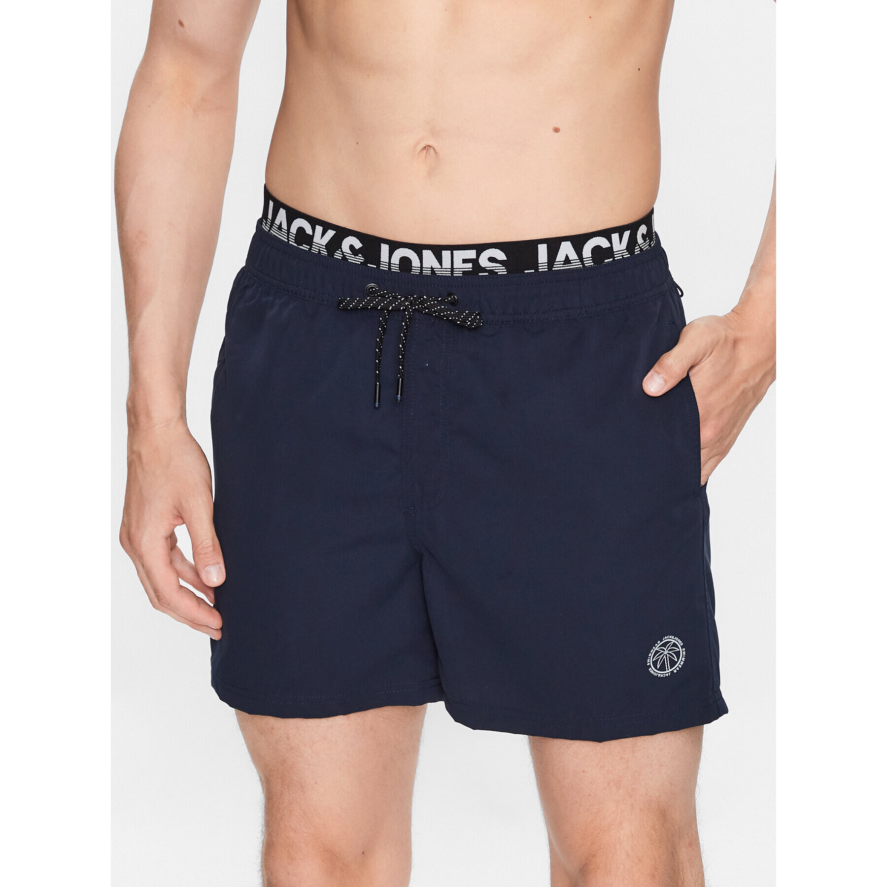 Jack&Jones Kopalne hlače Fiji 12227254 Mornarsko modra Regular Fit - Pepit.si