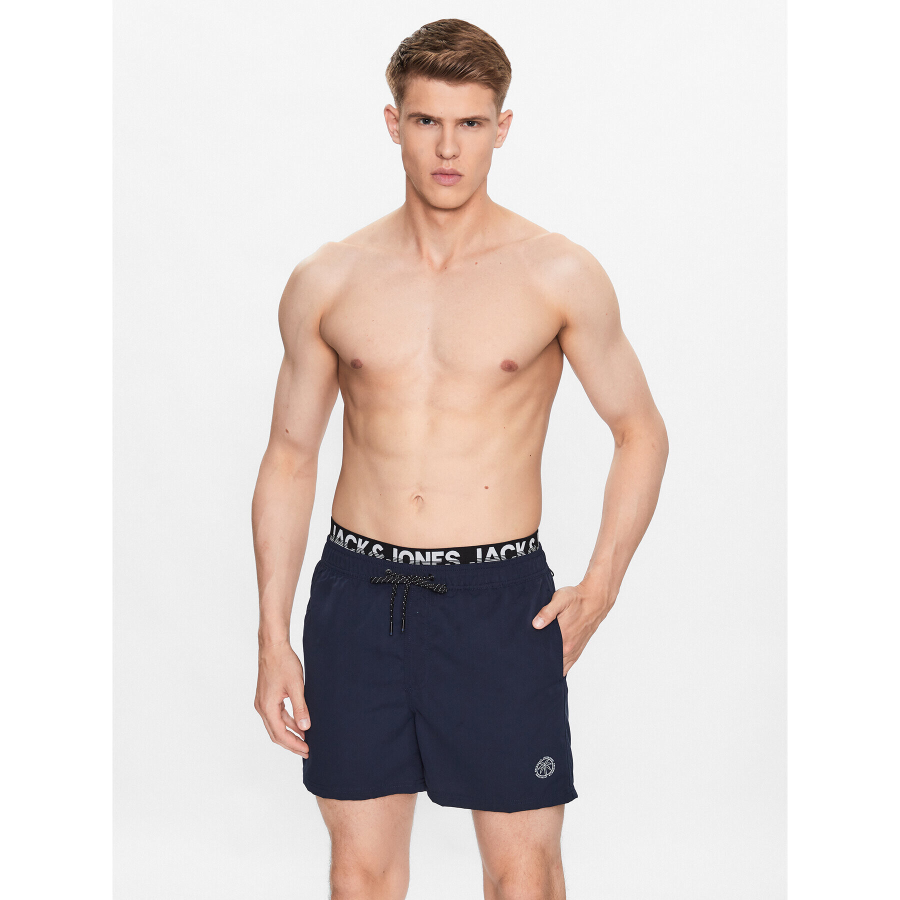 Jack&Jones Kopalne hlače Fiji 12227254 Mornarsko modra Regular Fit - Pepit.si