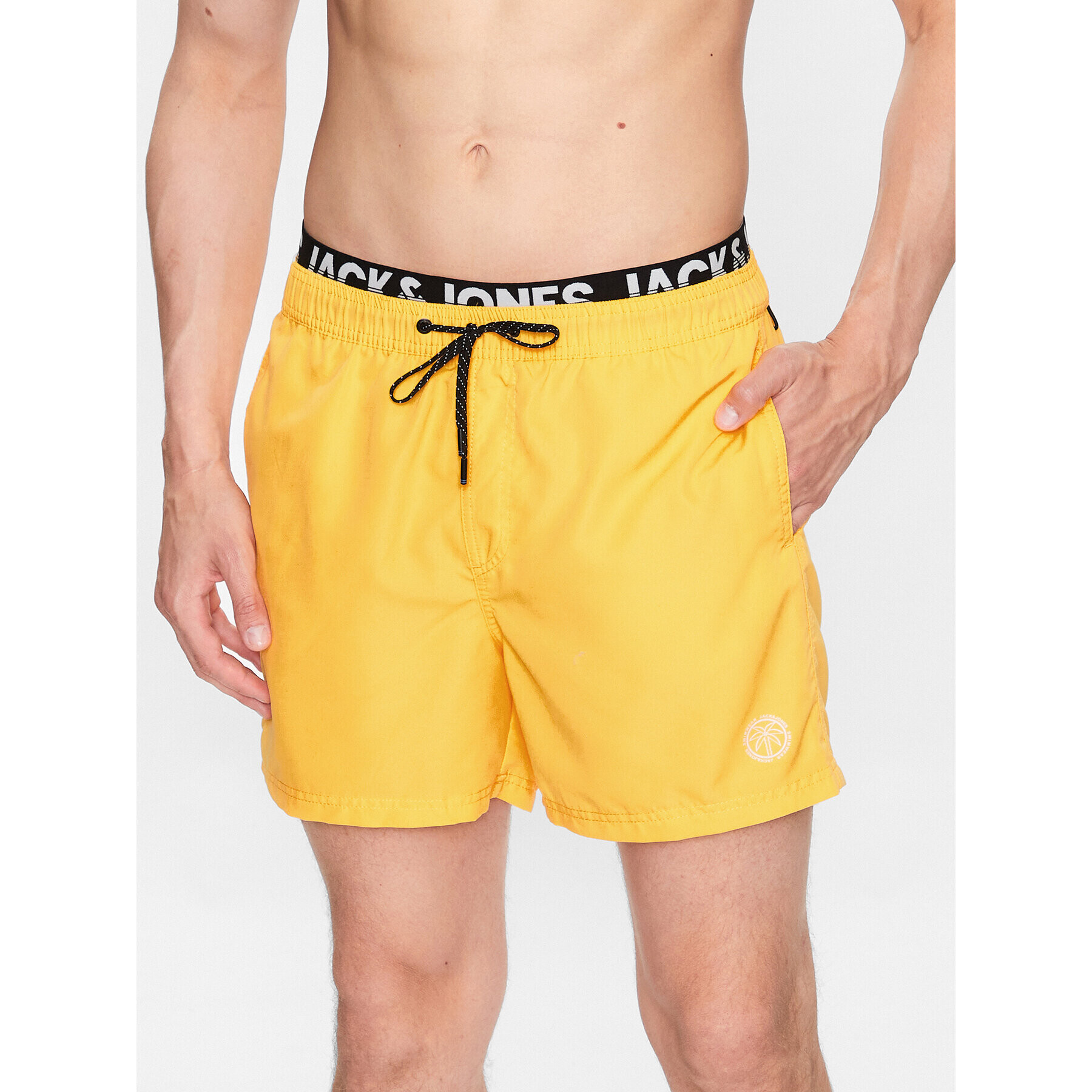 Jack&Jones Kopalne hlače Fiji 12227254 Rumena Regular Fit - Pepit.si