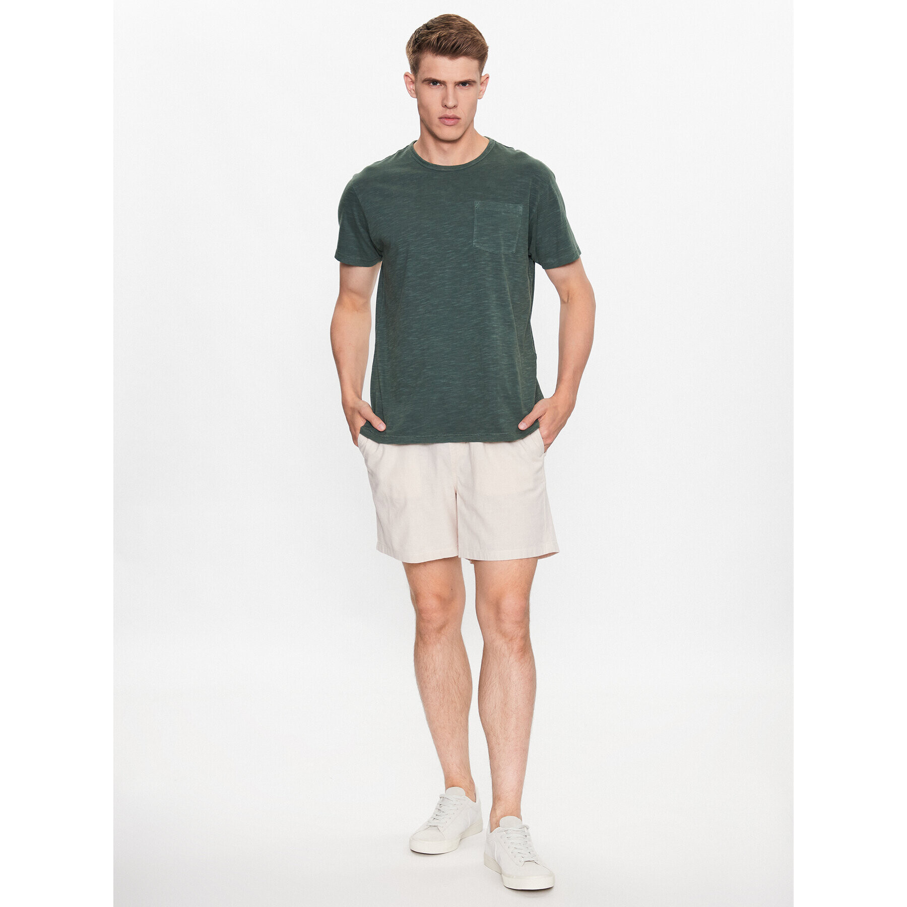 Jack&Jones Kratke hlače iz tkanine Jeff 12229799 Bež Regular Fit - Pepit.si