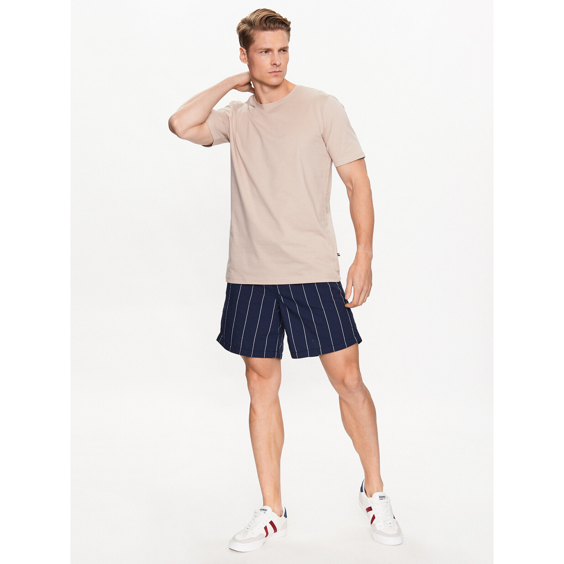 Jack&Jones Kratke hlače iz tkanine Jeff 12234697 Mornarsko modra Loose Fit - Pepit.si