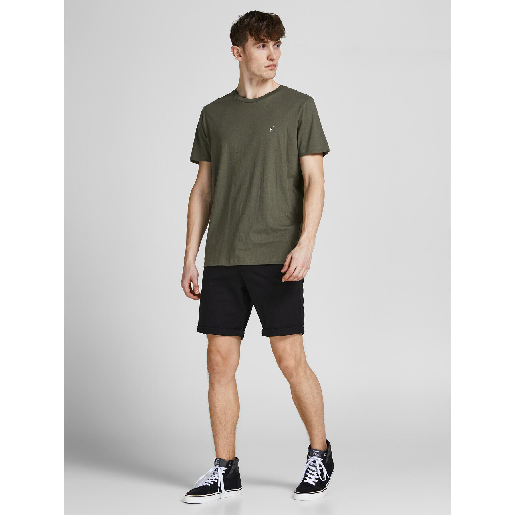 Jack&Jones Kratke hlače iz tkanine Dave 12182549 Črna Regular Fit - Pepit.si