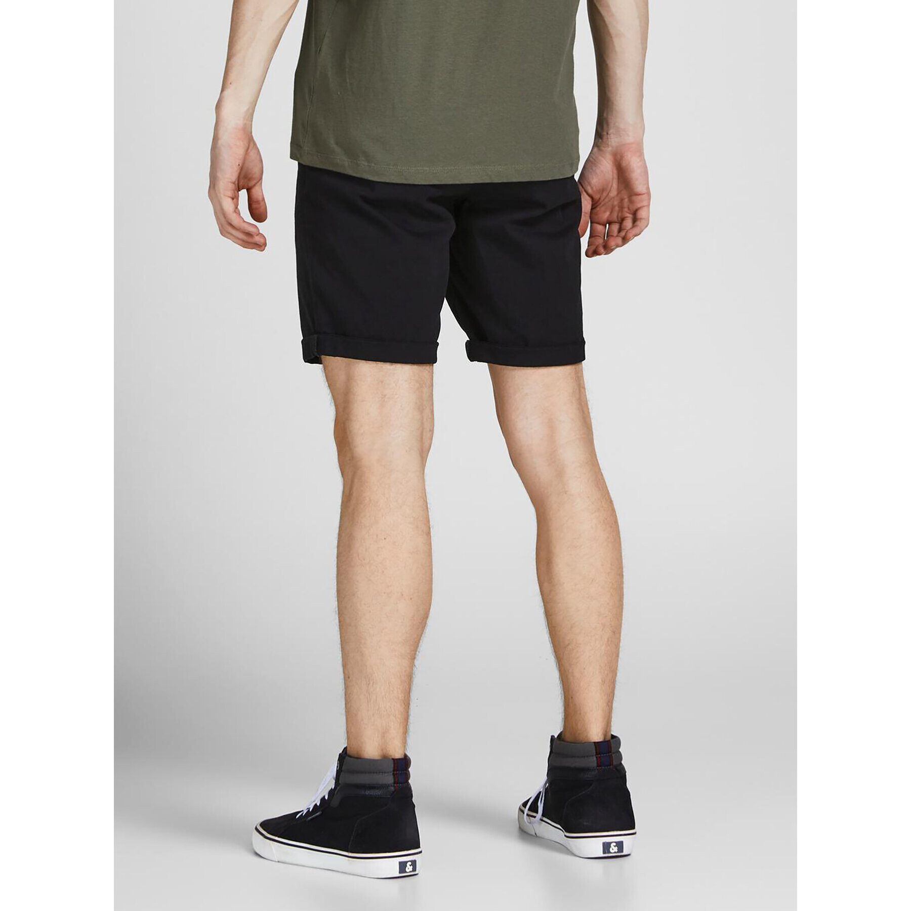 Jack&Jones Kratke hlače iz tkanine Dave 12182549 Črna Regular Fit - Pepit.si