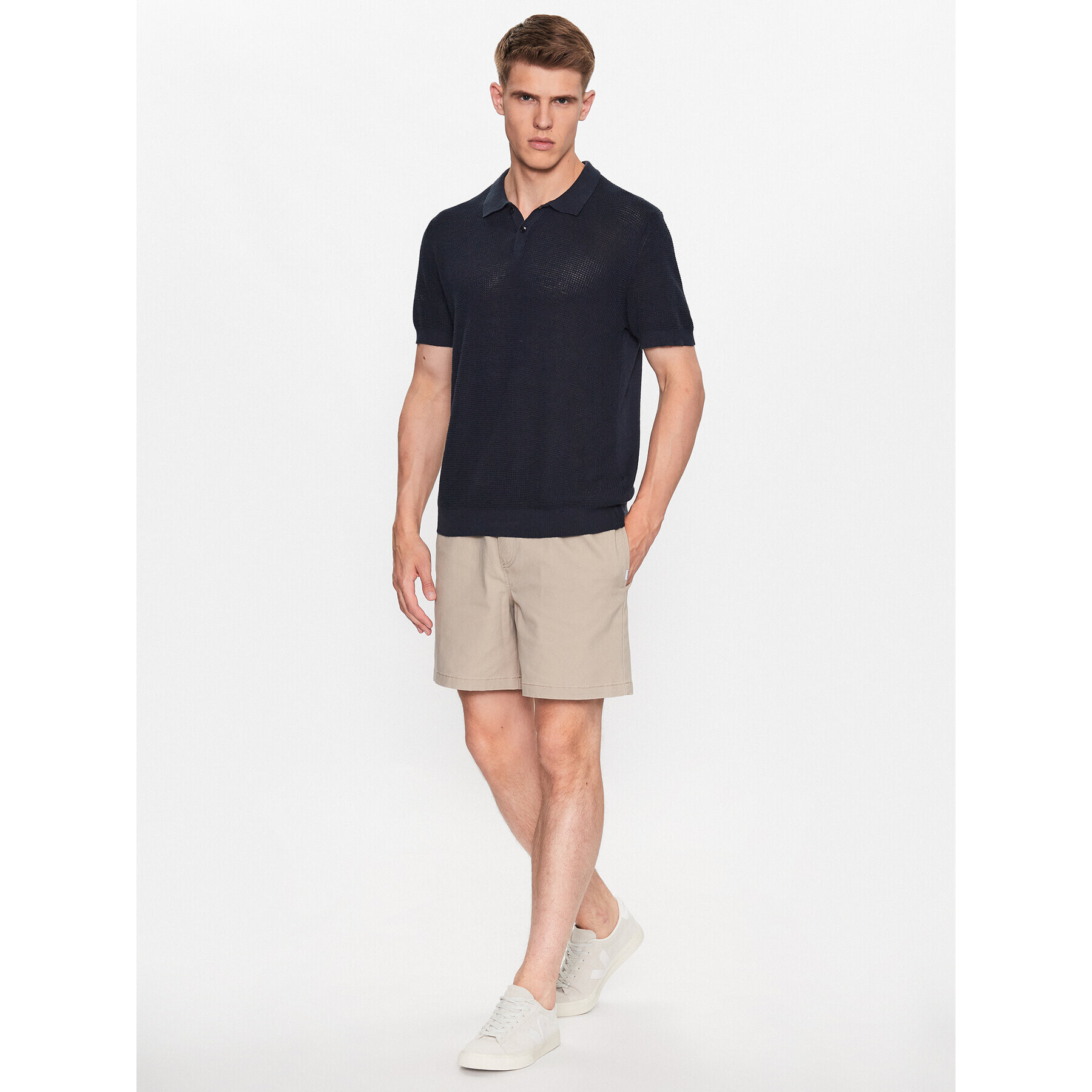 Jack&Jones Kratke hlače iz tkanine Jeff 12187488 Bež Regular Fit - Pepit.si