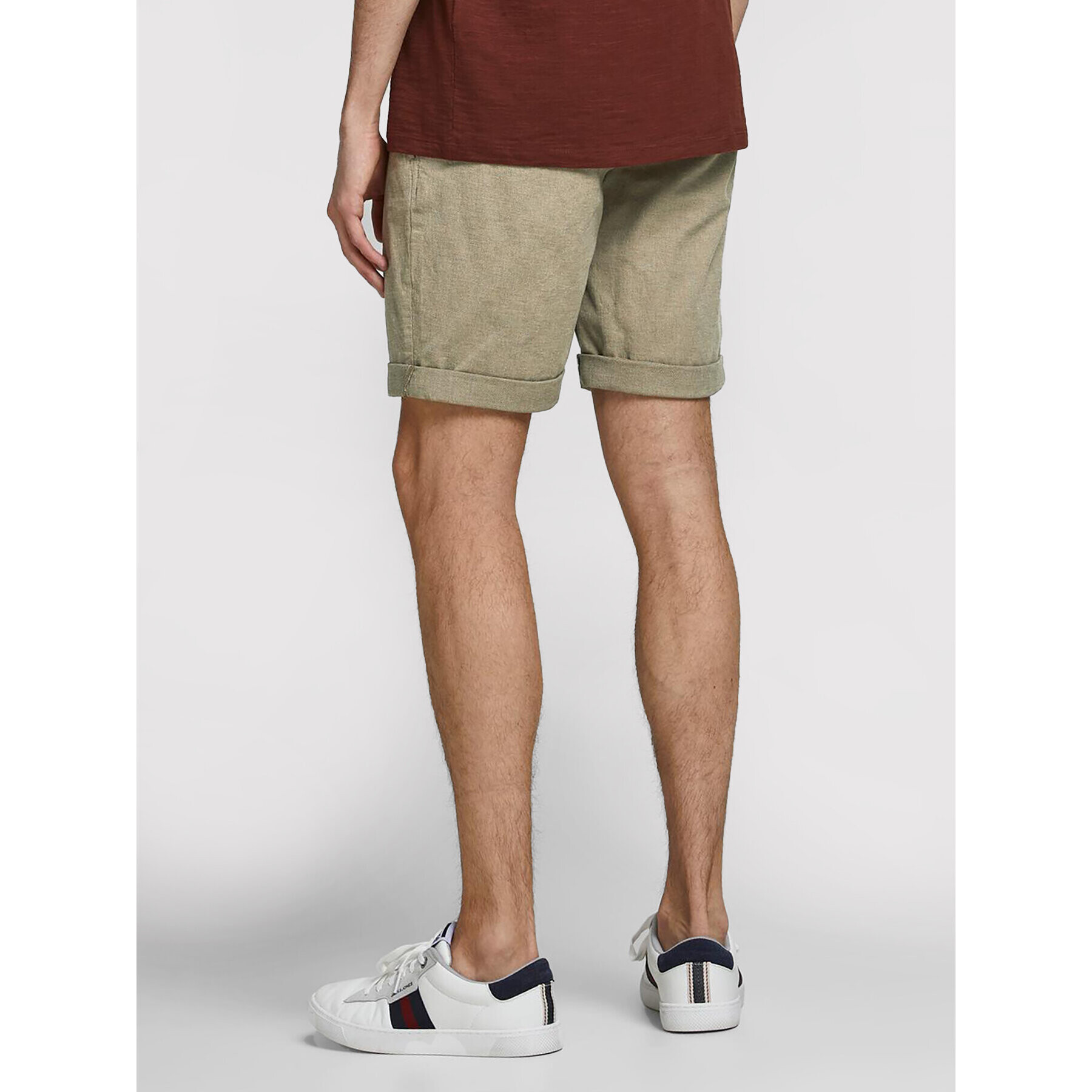 Jack&Jones Kratke hlače iz tkanine Kenso 12183665 Zelena Regular Fit - Pepit.si