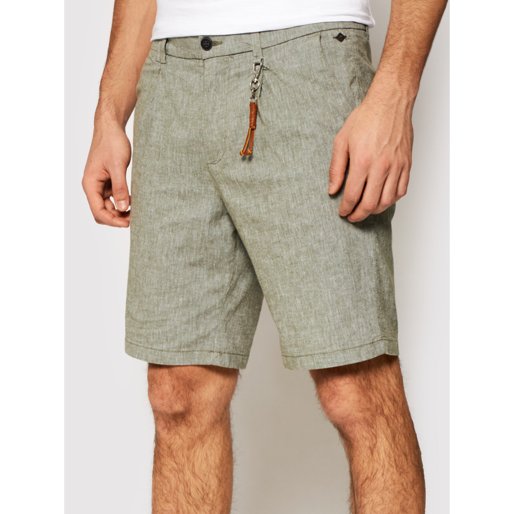 Jack&Jones Kratke hlače iz tkanine Milton 12188357 Zelena Regular Fit - Pepit.si