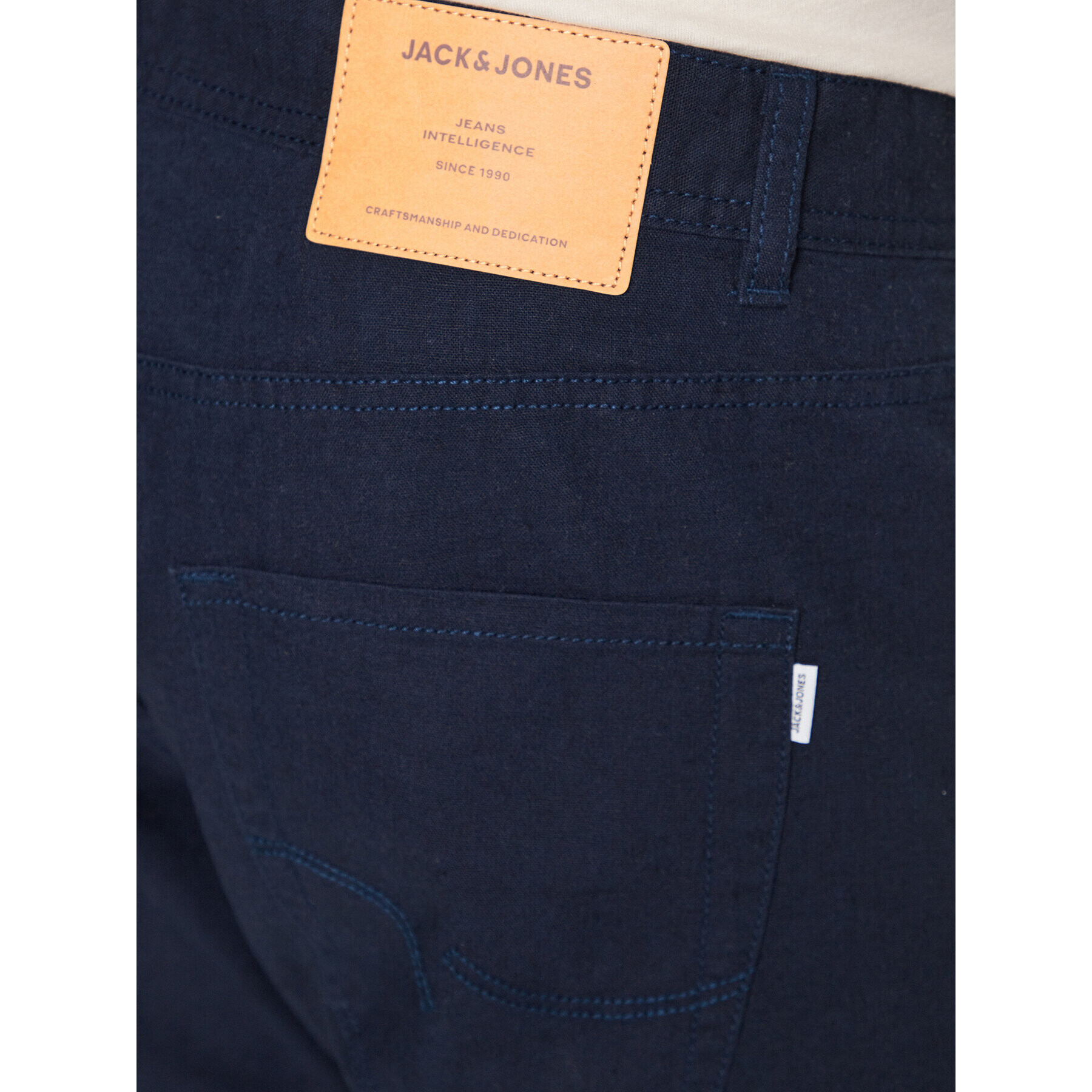 Jack&Jones Kratke hlače iz tkanine Rick 12234603 Mornarsko modra Regular Fit - Pepit.si