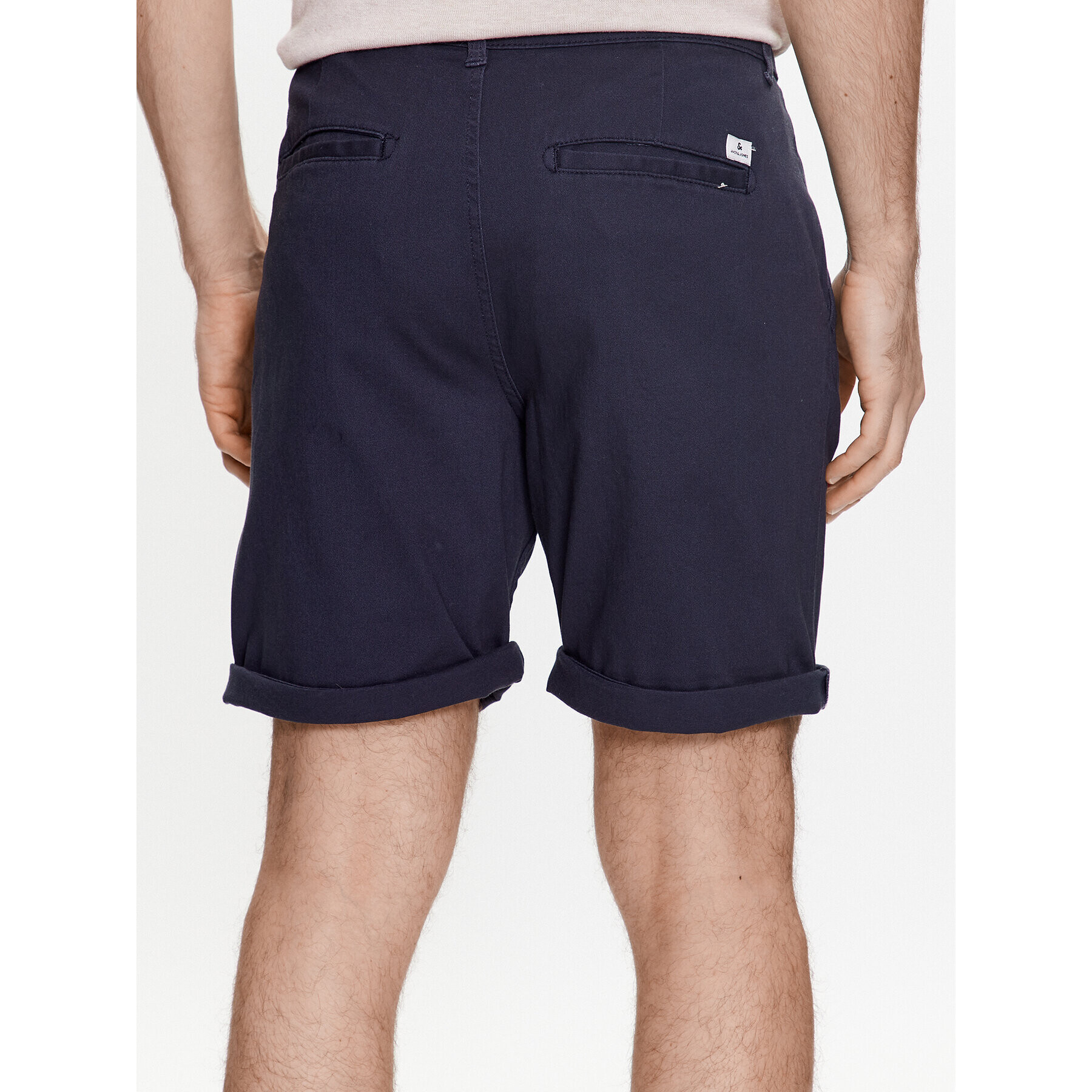 Jack&Jones Kratke hlače iz tkanine Rico 12215513 Mornarsko modra Regular Fit - Pepit.si