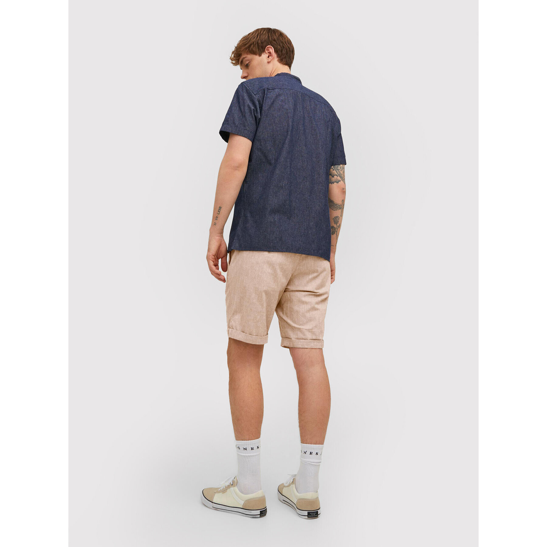 Jack&Jones Kratke hlače iz tkanine Sky 12210139 Bež Regular Fit - Pepit.si