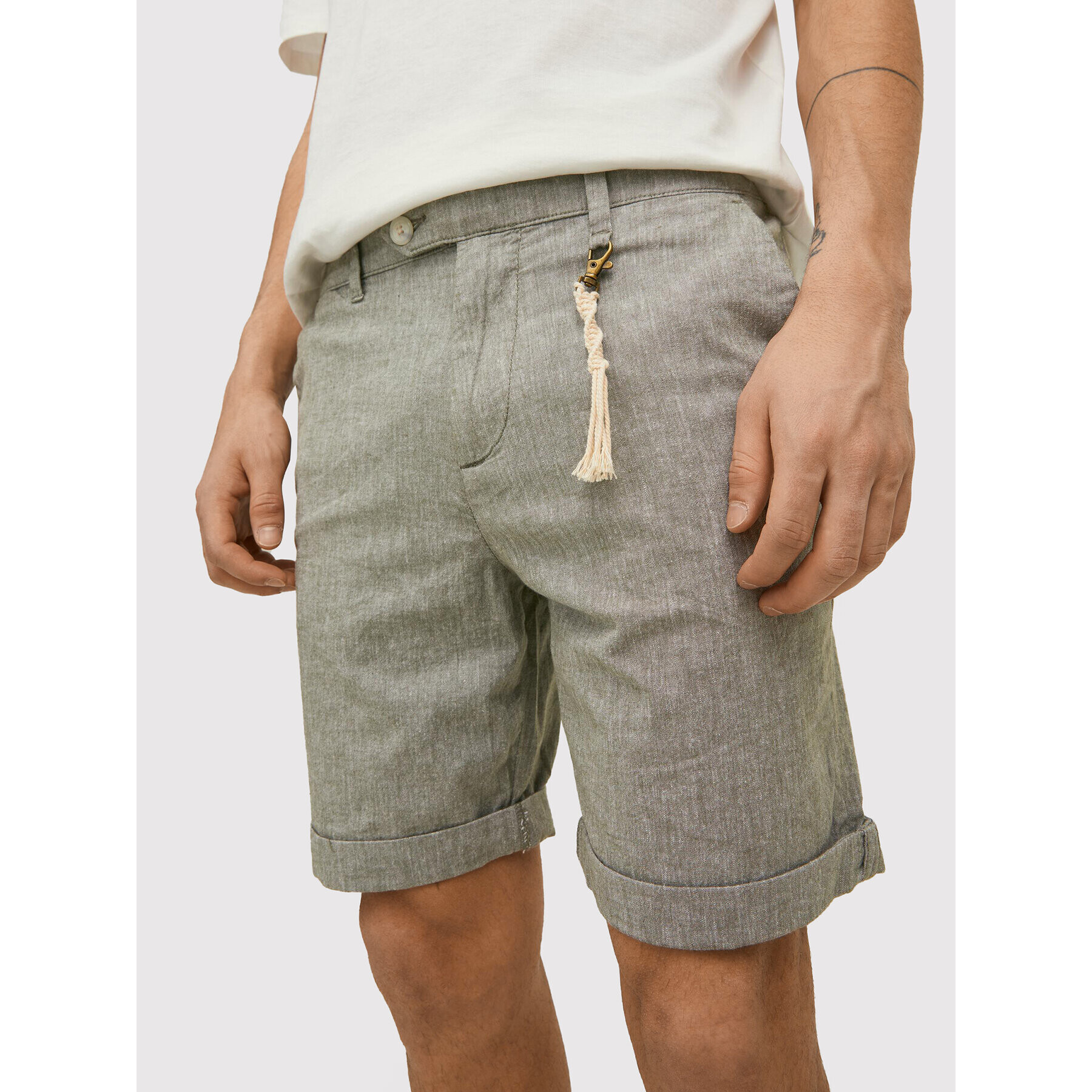 Jack&Jones Kratke hlače iz tkanine Sky 12210139 Zelena Regular Fit - Pepit.si