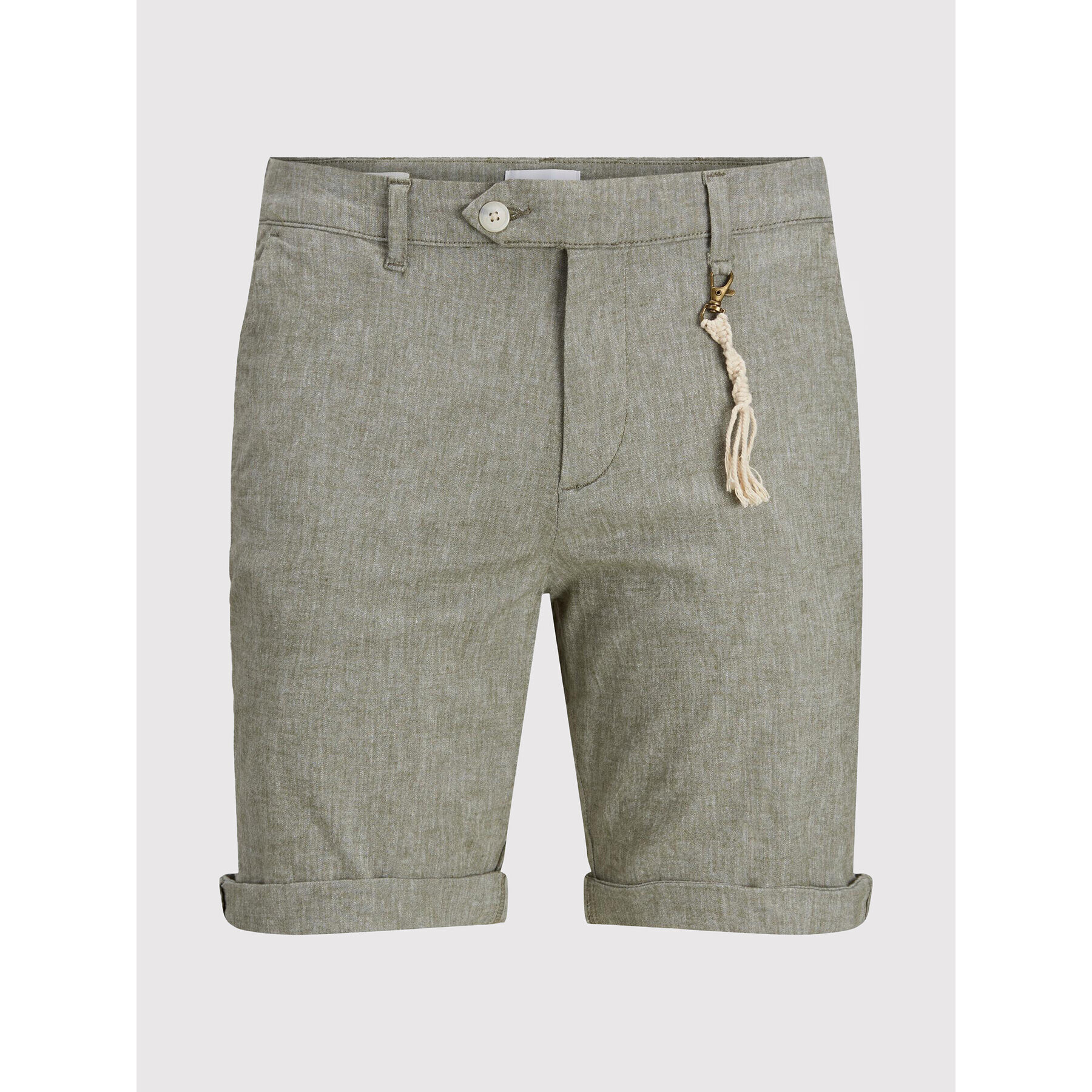 Jack&Jones Kratke hlače iz tkanine Sky 12210139 Zelena Regular Fit - Pepit.si