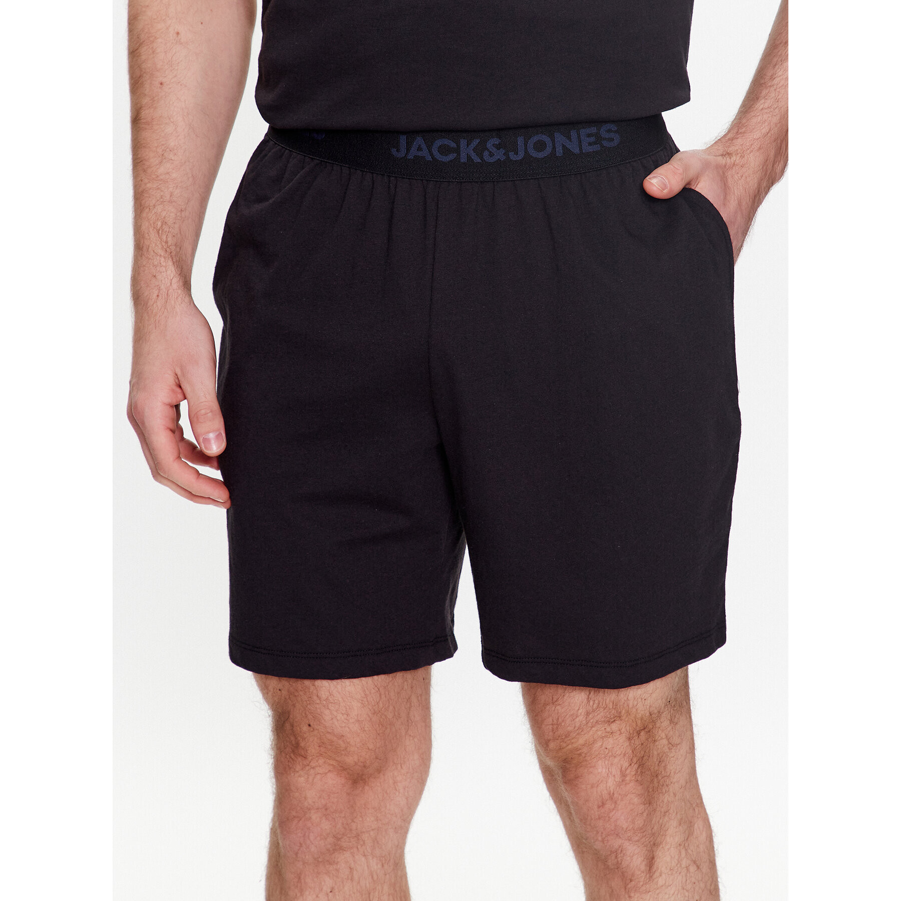 Jack&Jones Kratke hlače pižama 12224914 Črna Regular Fit - Pepit.si