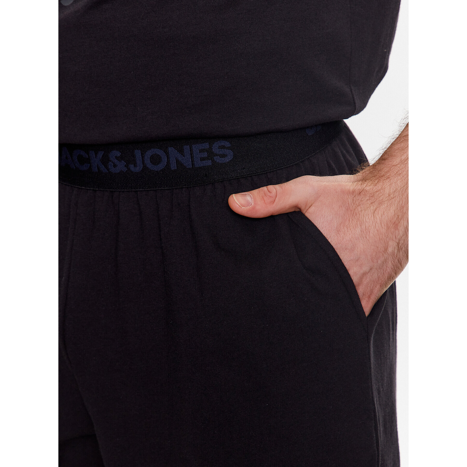 Jack&Jones Kratke hlače pižama 12224914 Črna Regular Fit - Pepit.si