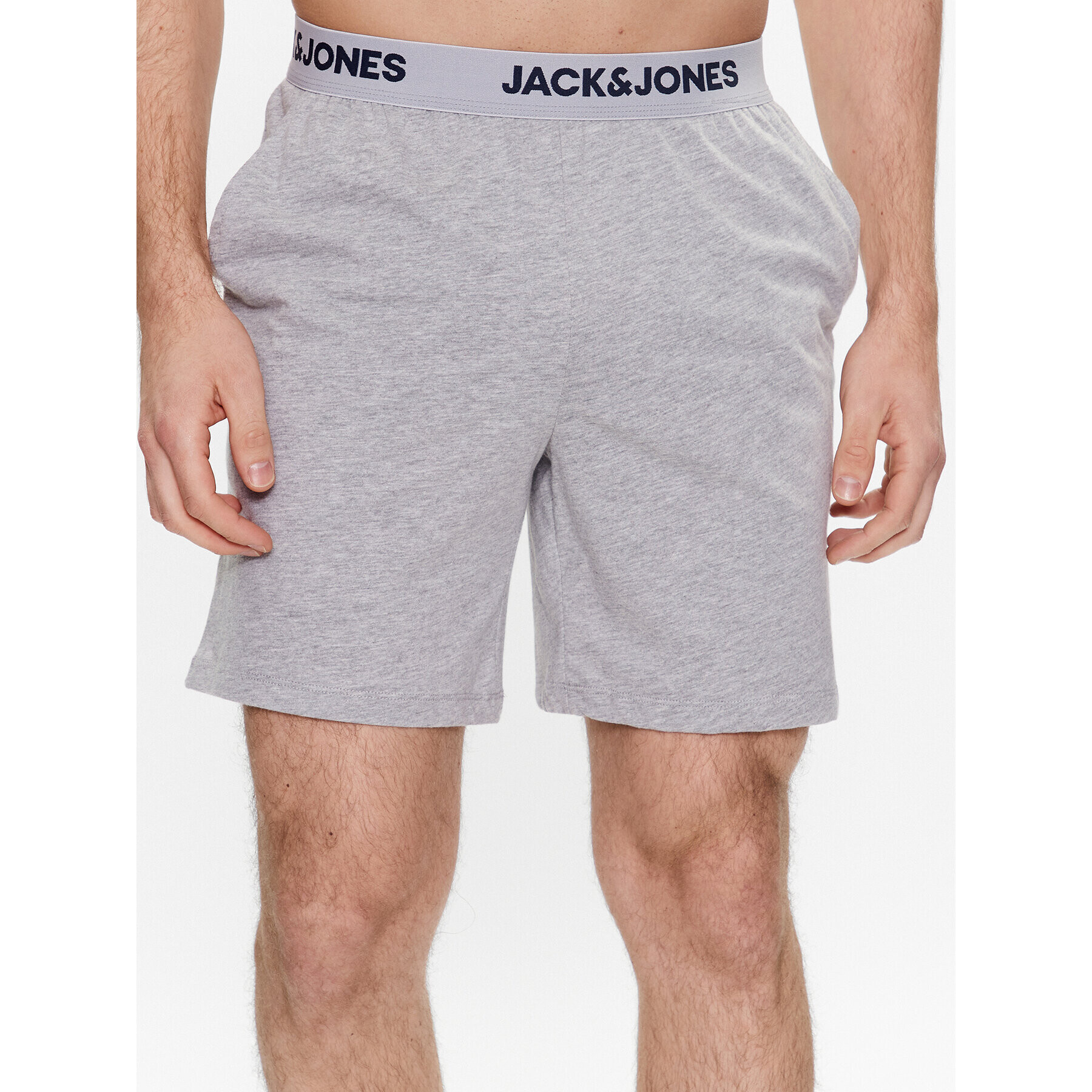 Jack&Jones Kratke hlače pižama Aaron 12224914 Siva Regular Fit - Pepit.si