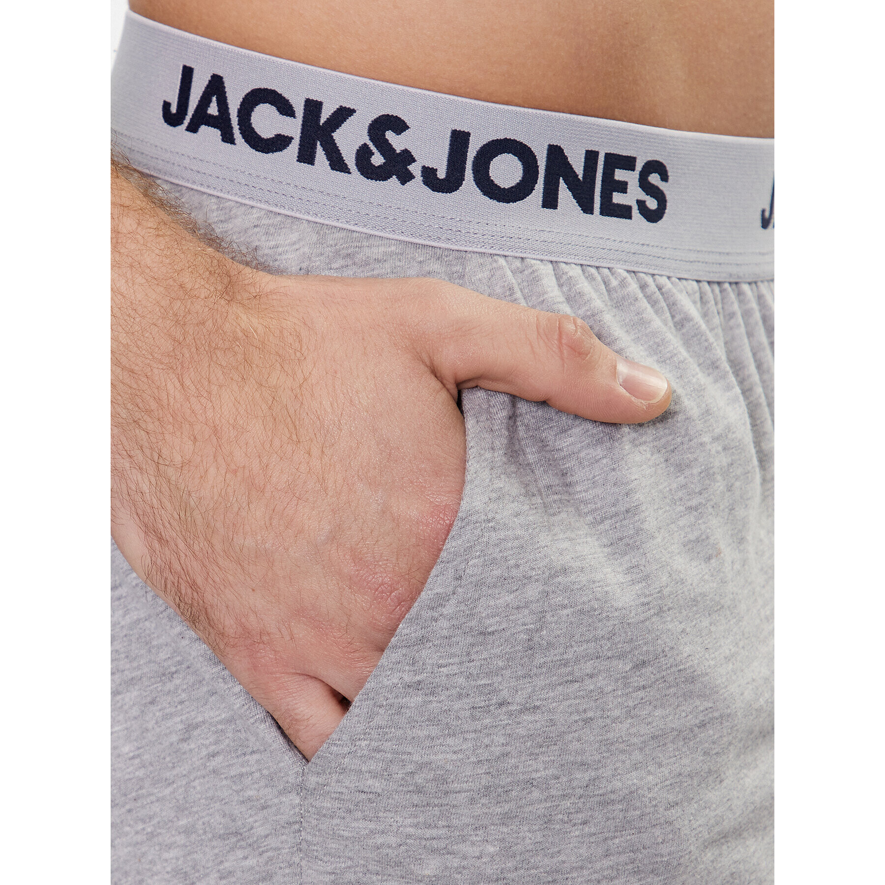 Jack&Jones Kratke hlače pižama Aaron 12224914 Siva Regular Fit - Pepit.si