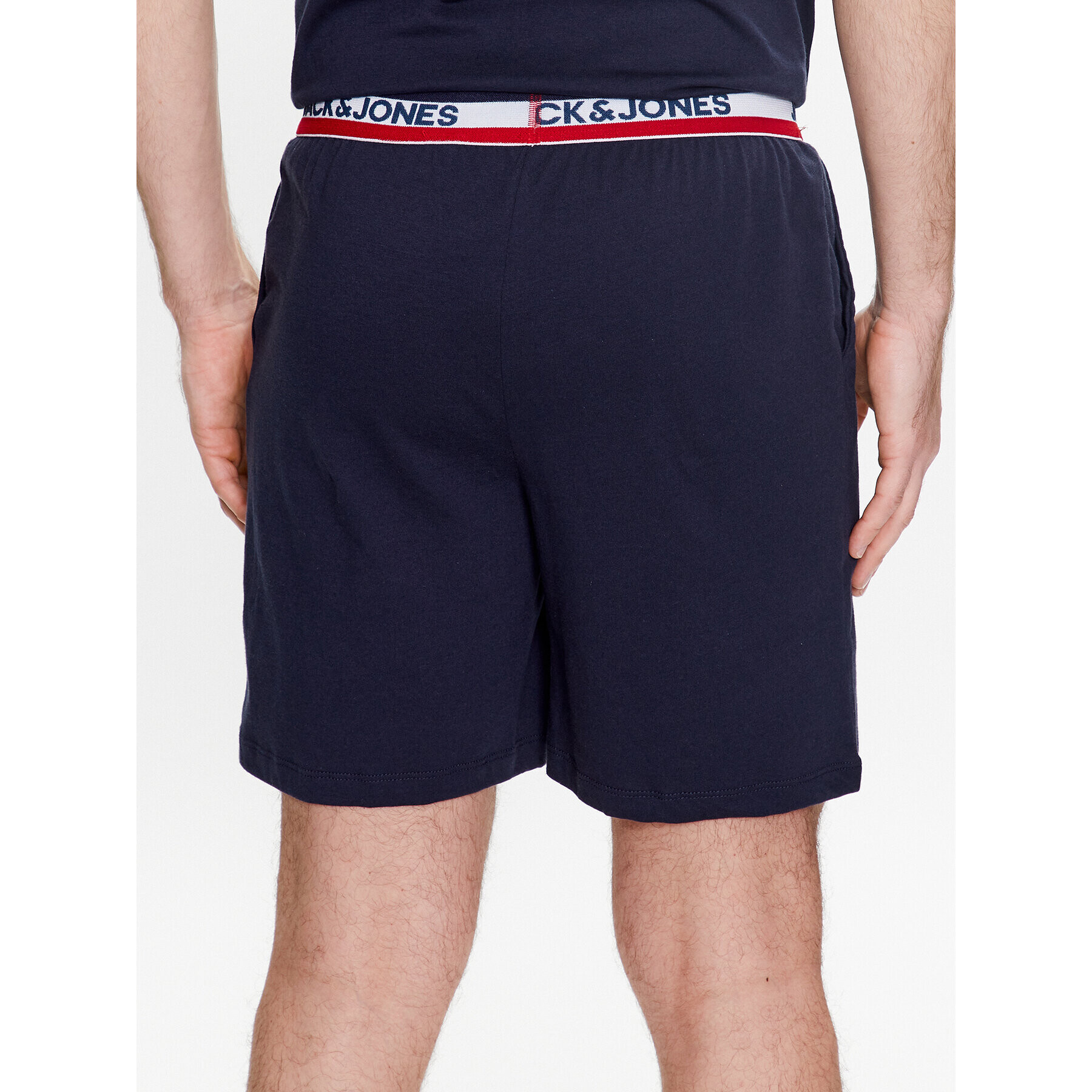 Jack&Jones Kratke hlače pižama Tape 12230637 Mornarsko modra Regular Fit - Pepit.si