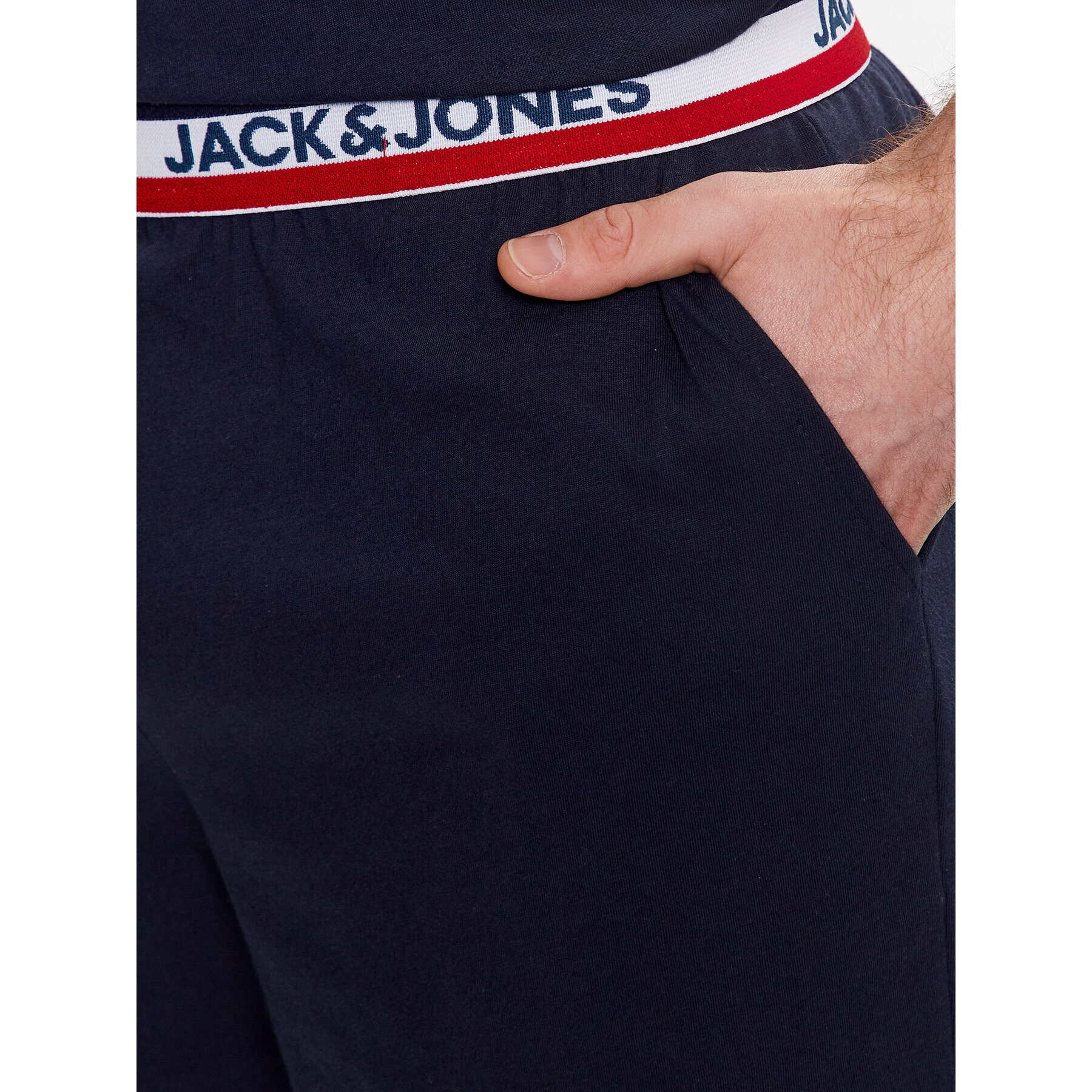 Jack&Jones Kratke hlače pižama Tape 12230637 Mornarsko modra Regular Fit - Pepit.si