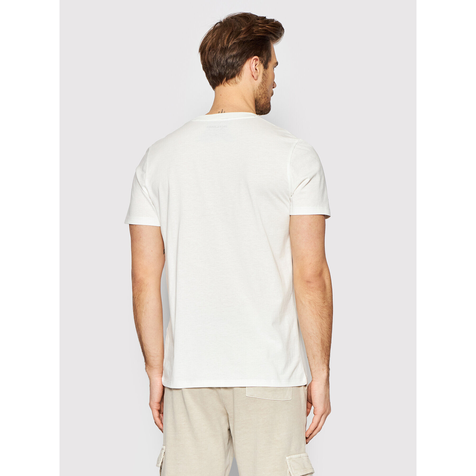 Jack&Jones Majica Tons 12205107 Bela Regular Fit - Pepit.si