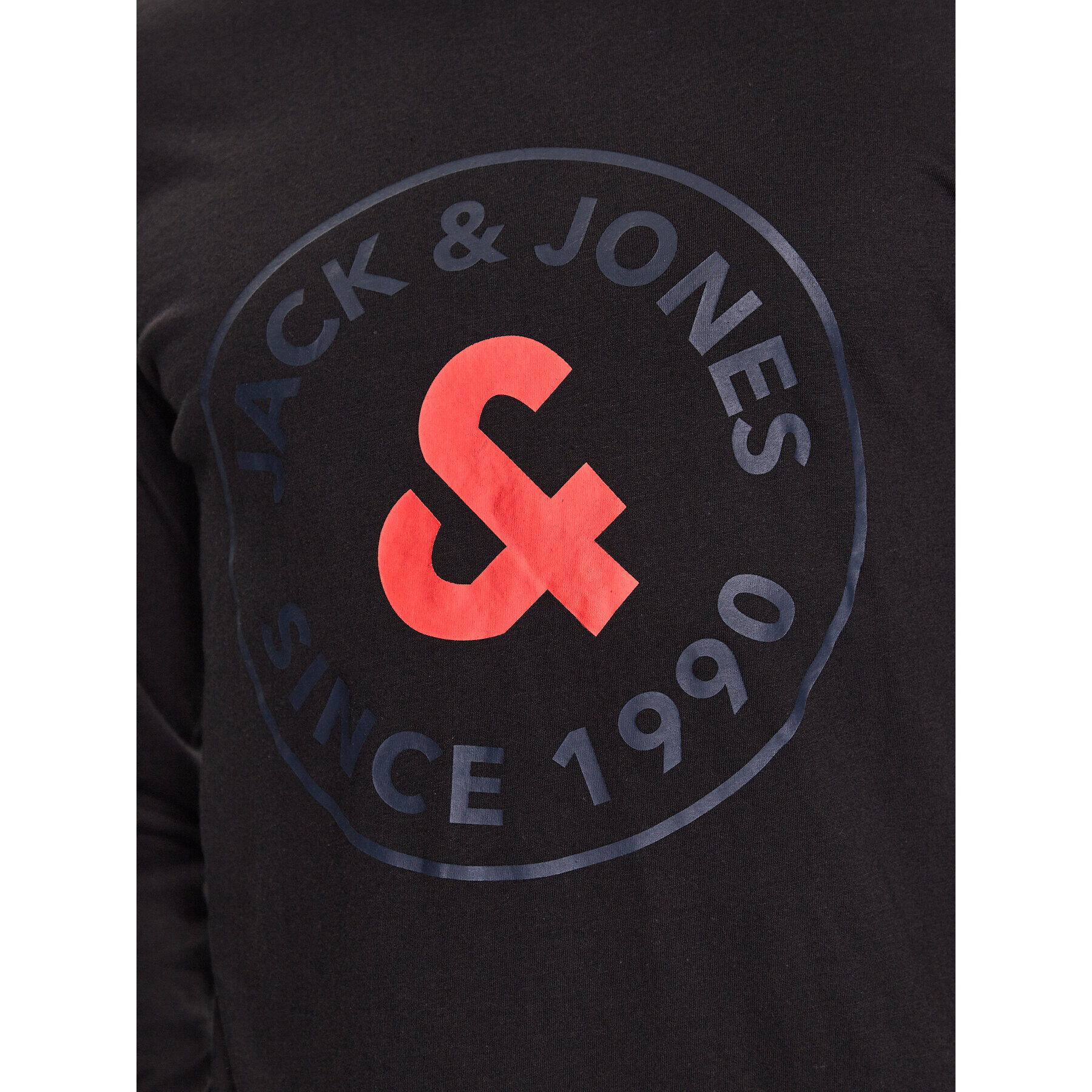 Jack&Jones Majica z dolgimi rokavi Aaron 12224912 Črna Standard Fit - Pepit.si