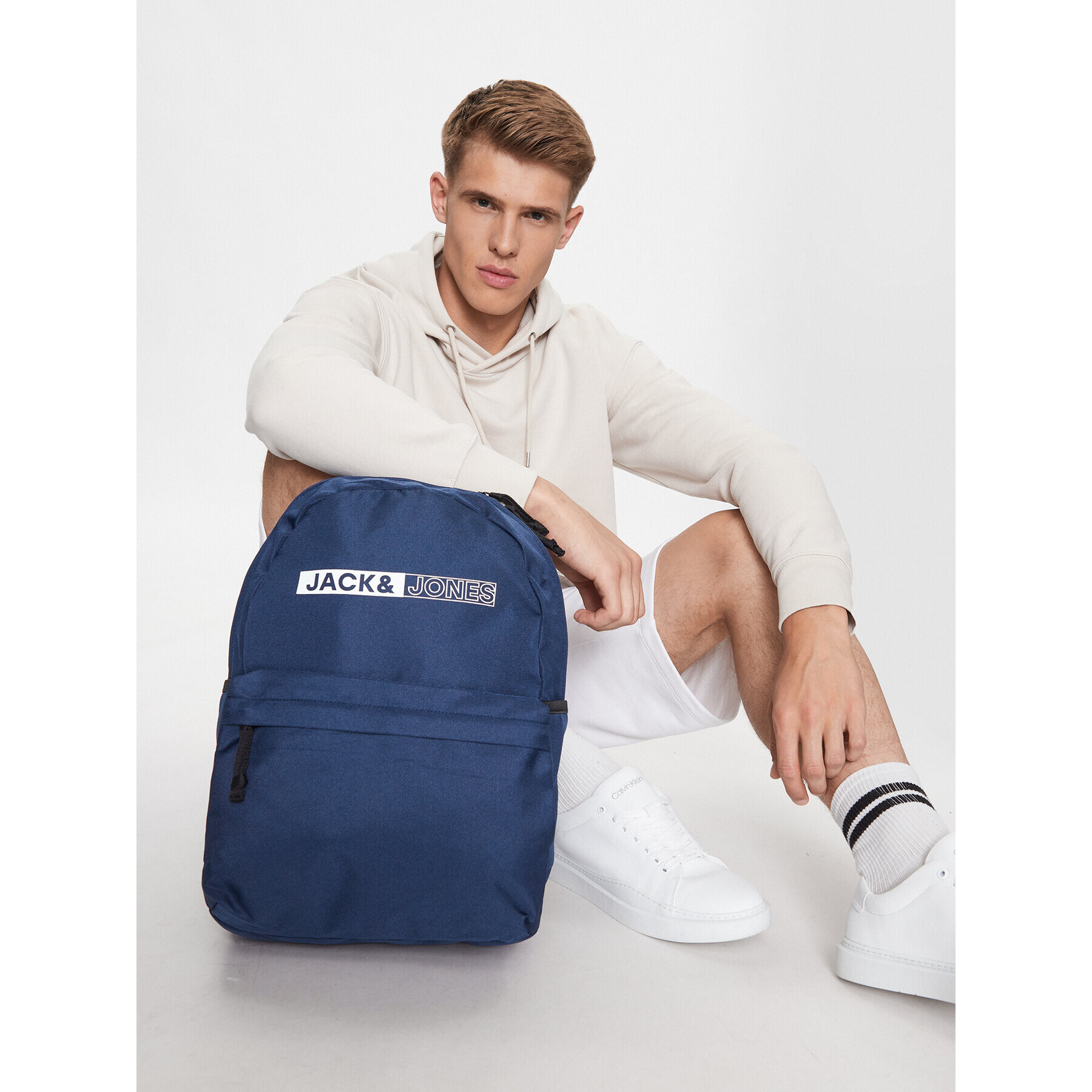 Jack&Jones Nahrbtnik Jacpinkid Backpack 12225170 Mornarsko modra - Pepit.si