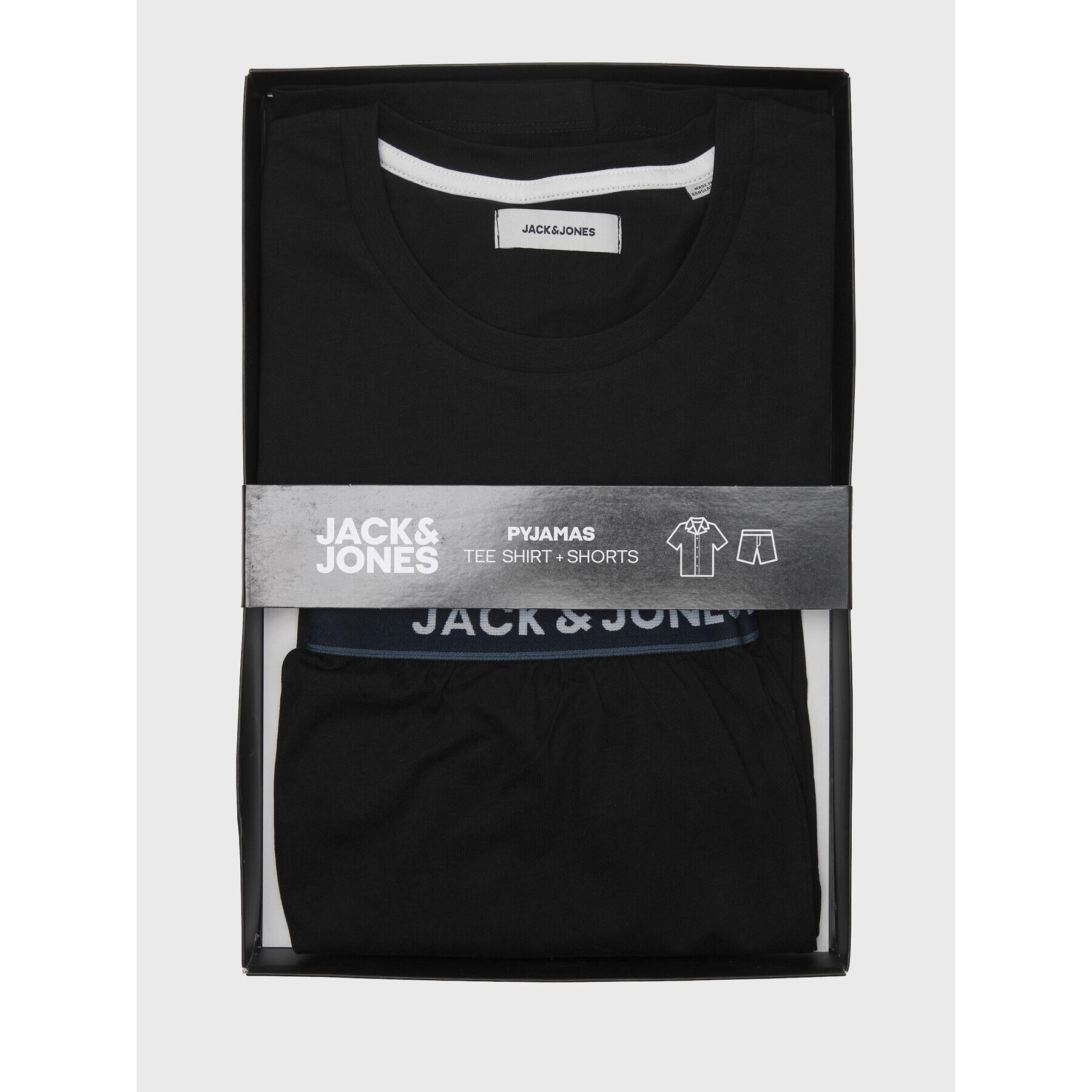 Jack&Jones Pižama Kyle 12227330 Črna Standard Fit - Pepit.si