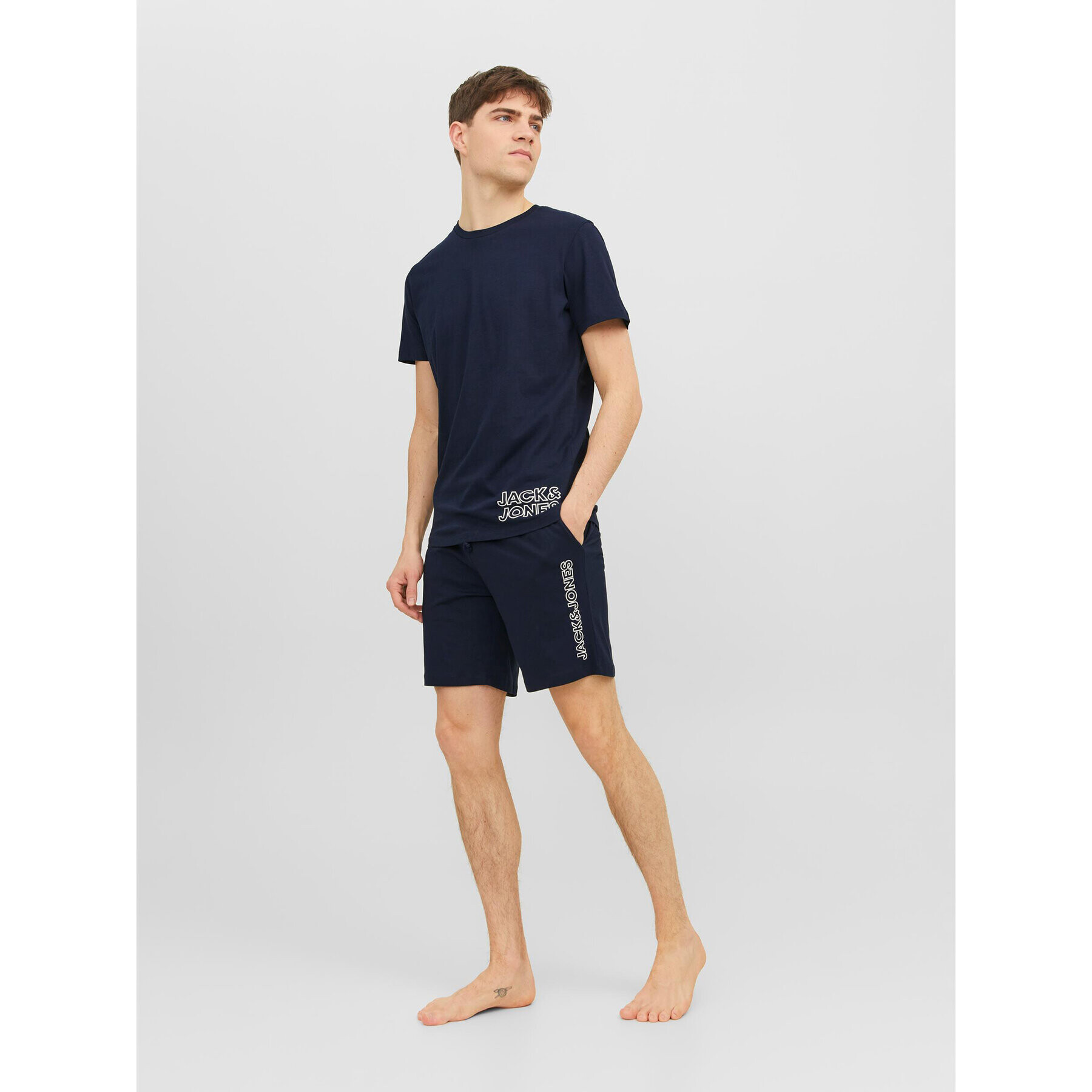 Jack&Jones Pižama 12245905 Mornarsko modra Standard Fit - Pepit.si