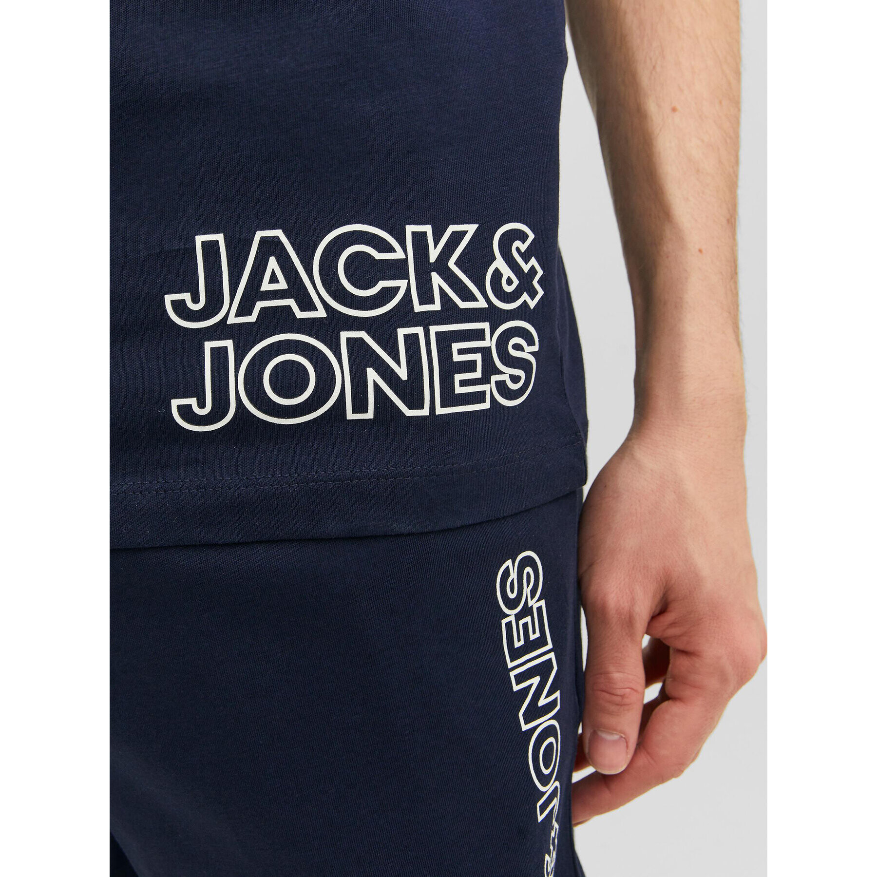 Jack&Jones Pižama 12245905 Mornarsko modra Standard Fit - Pepit.si