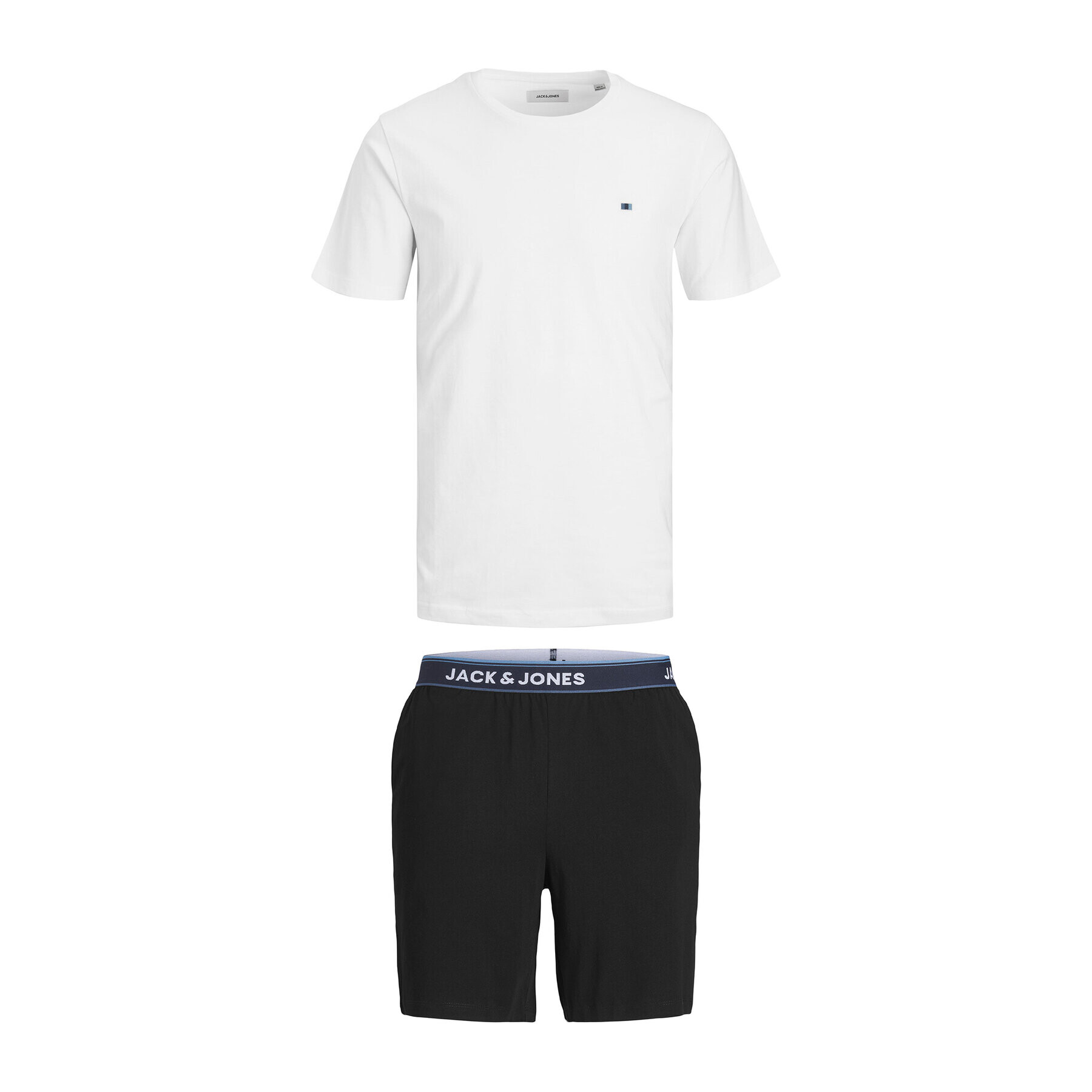 Jack&Jones Pižama Austin 12236695 Bela Standard Fit - Pepit.si