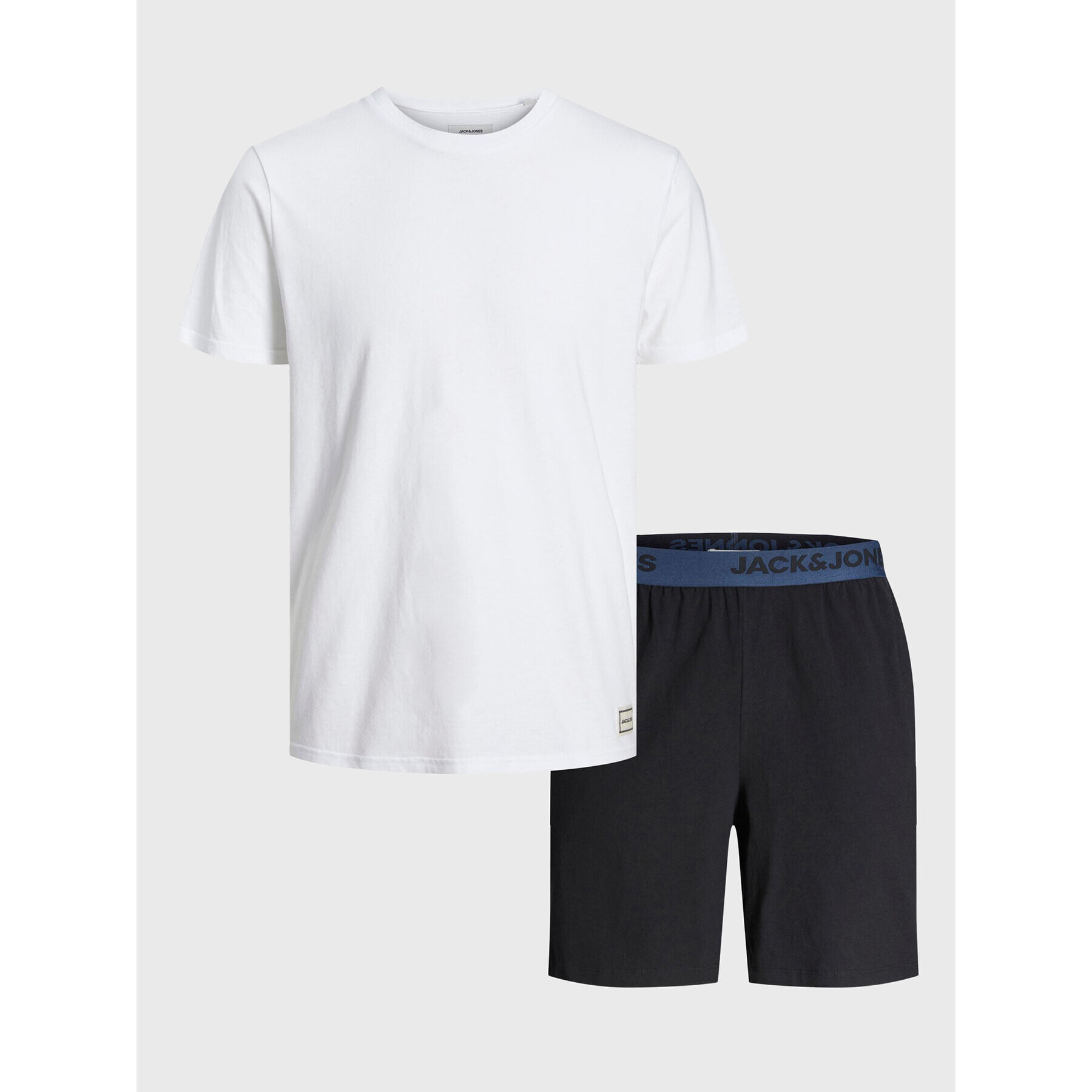 Jack&Jones Pižama Basic 12221863 Bela Regular Fit - Pepit.si