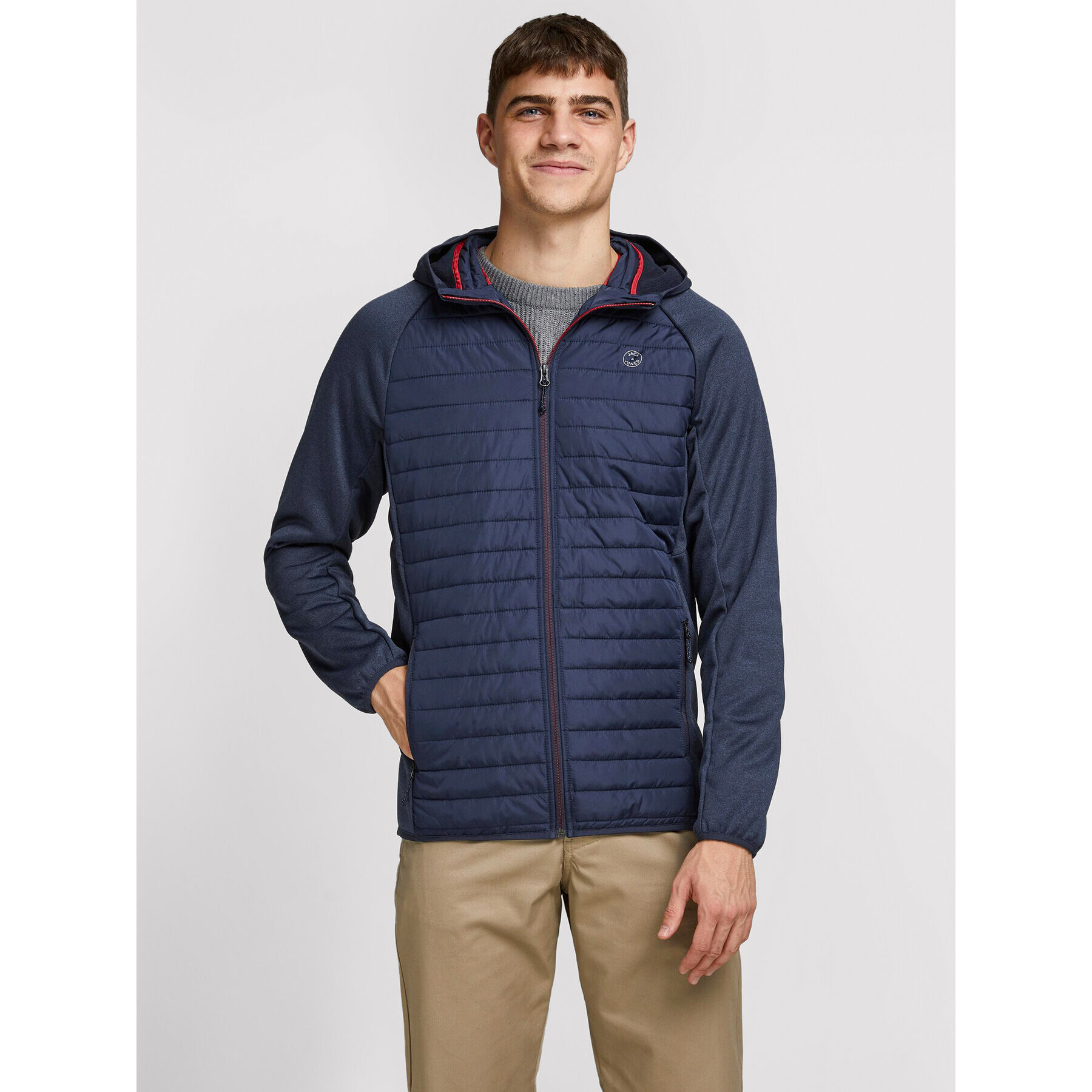 Jack&Jones Prehodna jakna Multi Quilted 12182242 Mornarsko modra Regular Fit - Pepit.si