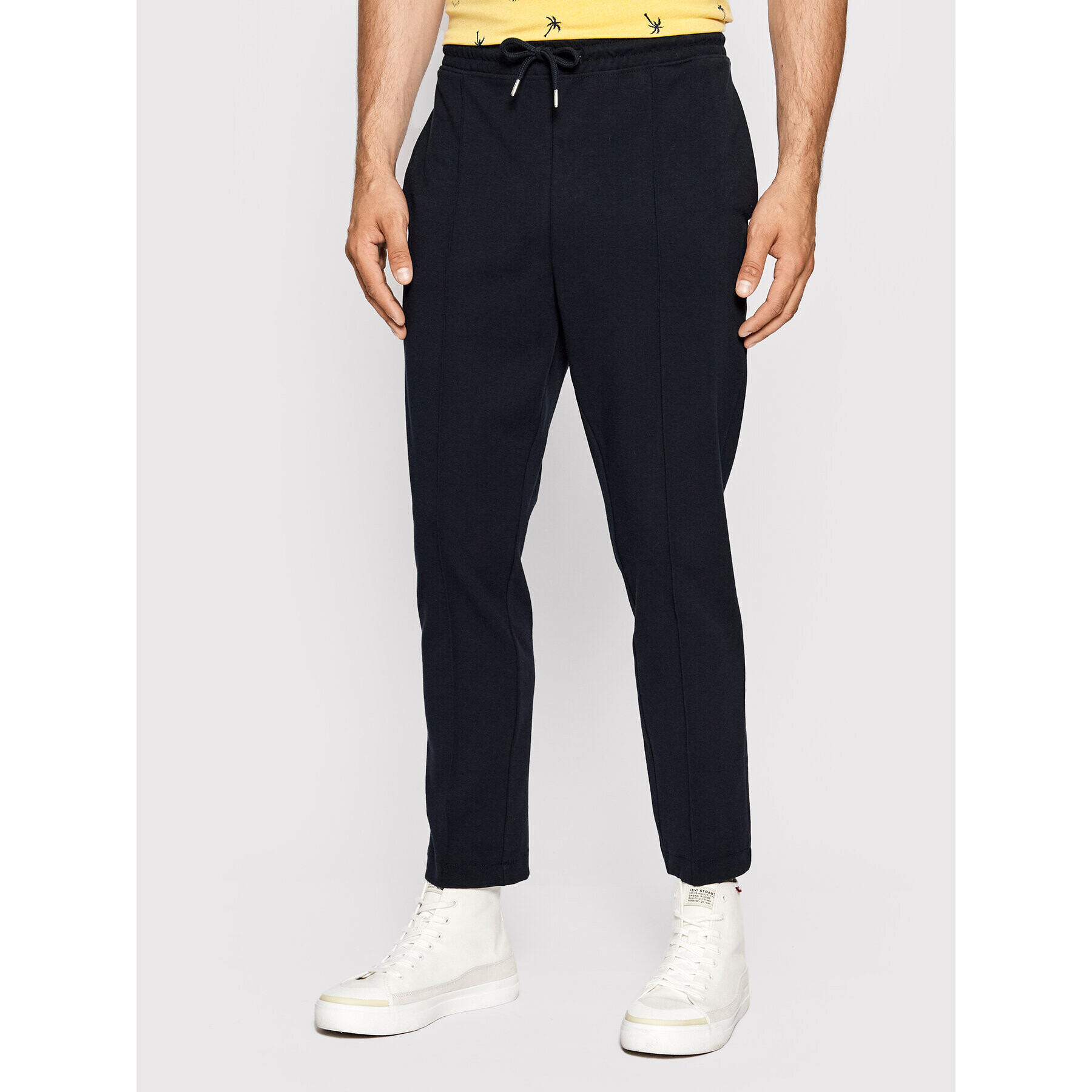 Jack&Jones PREMIUM Spodnji del trenirke Jonathan 12205766 Mornarsko modra Tapered Fit - Pepit.si