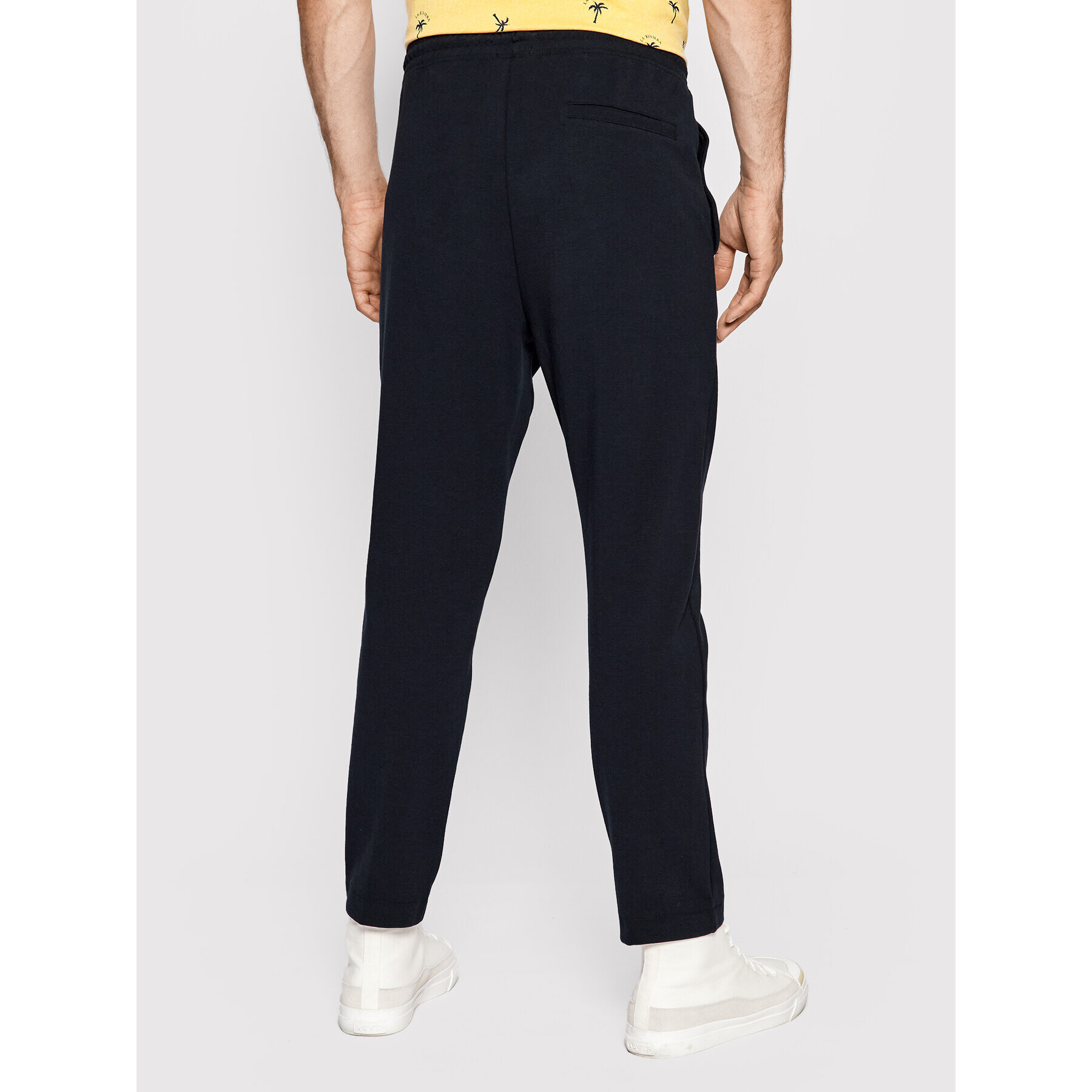 Jack&Jones PREMIUM Spodnji del trenirke Jonathan 12205766 Mornarsko modra Tapered Fit - Pepit.si