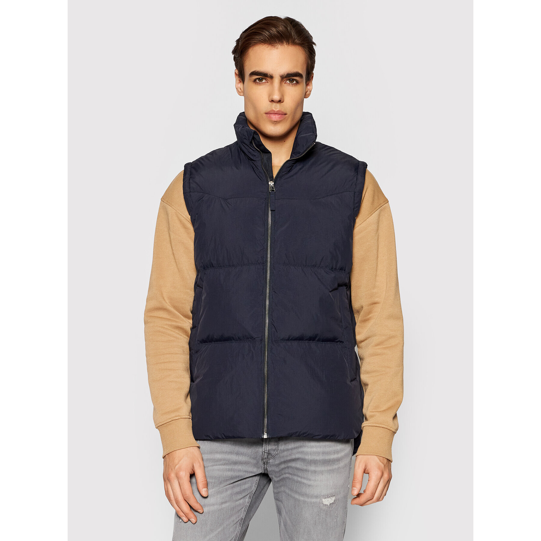 Jack&Jones PREMIUM Telovnik Lawind 12191277 Mornarsko modra Regular Fit - Pepit.si