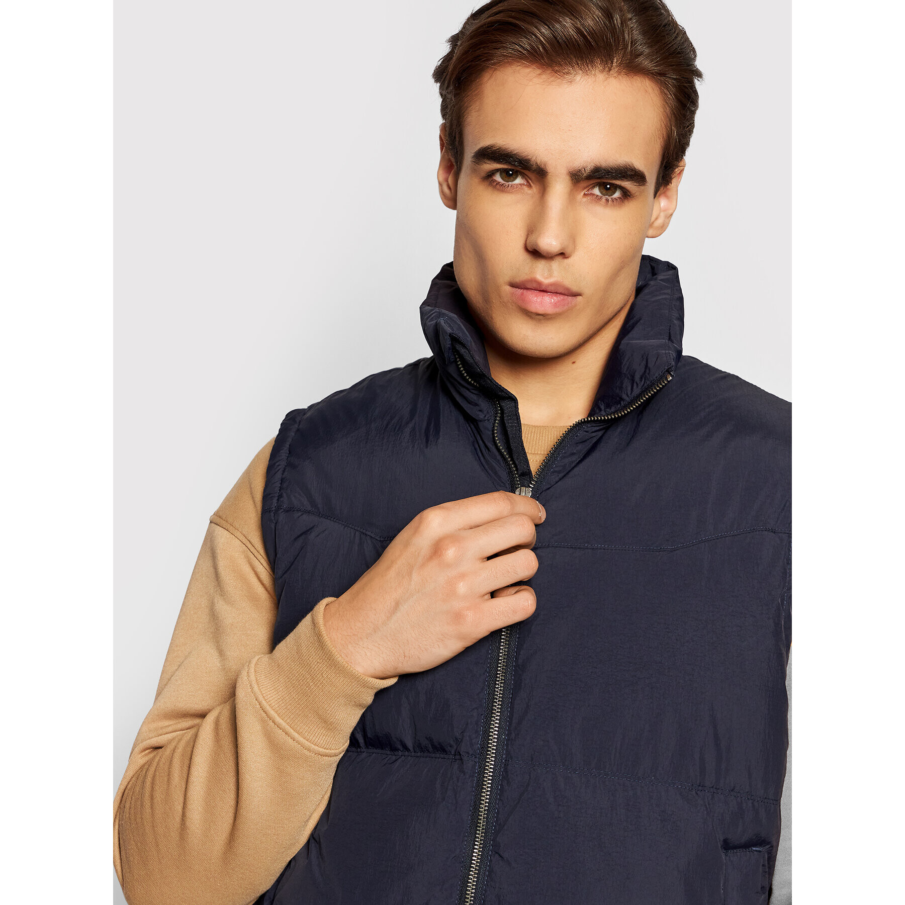 Jack&Jones PREMIUM Telovnik Lawind 12191277 Mornarsko modra Regular Fit - Pepit.si