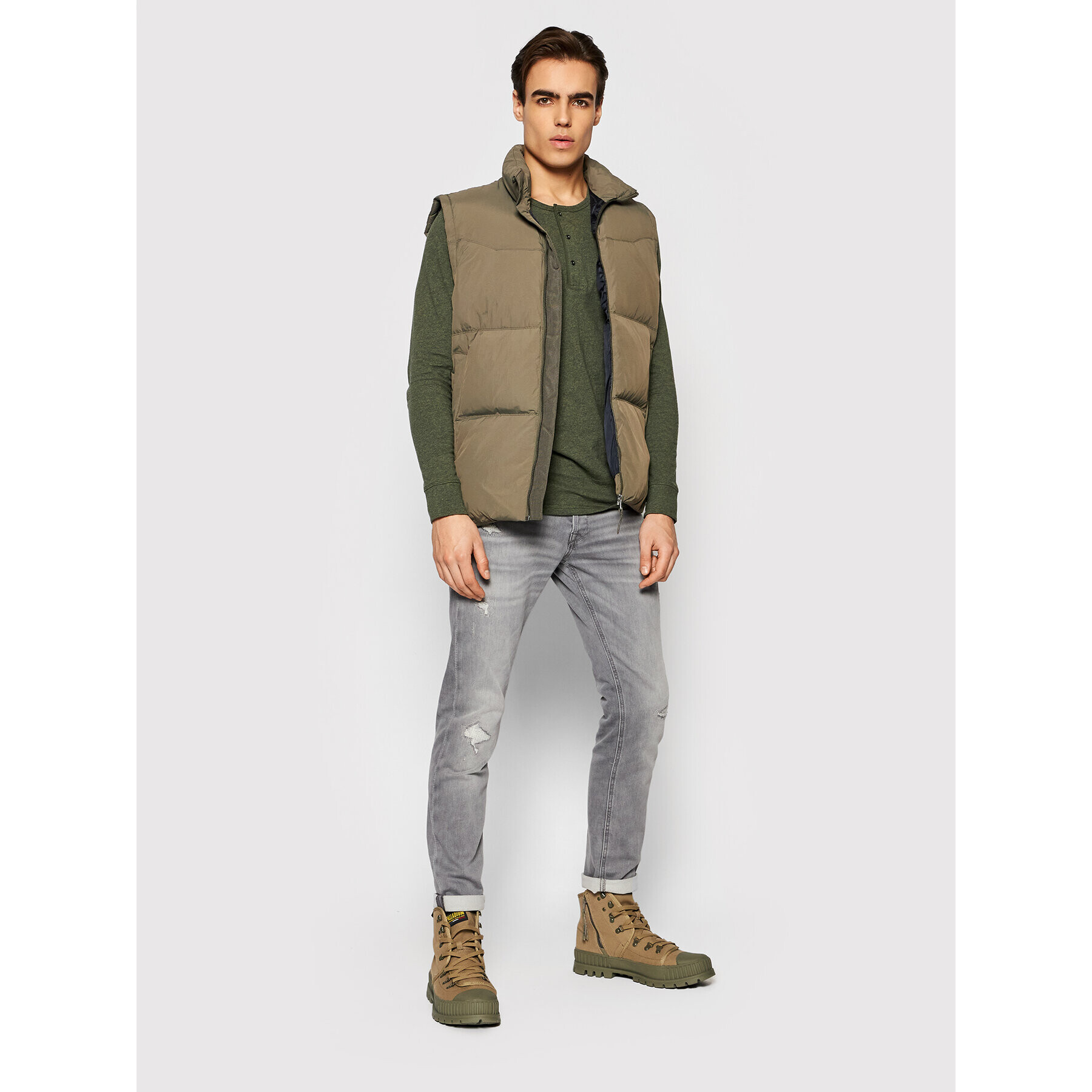 Jack&Jones PREMIUM Telovnik Lawind 12191277 Zelena Regular Fit - Pepit.si