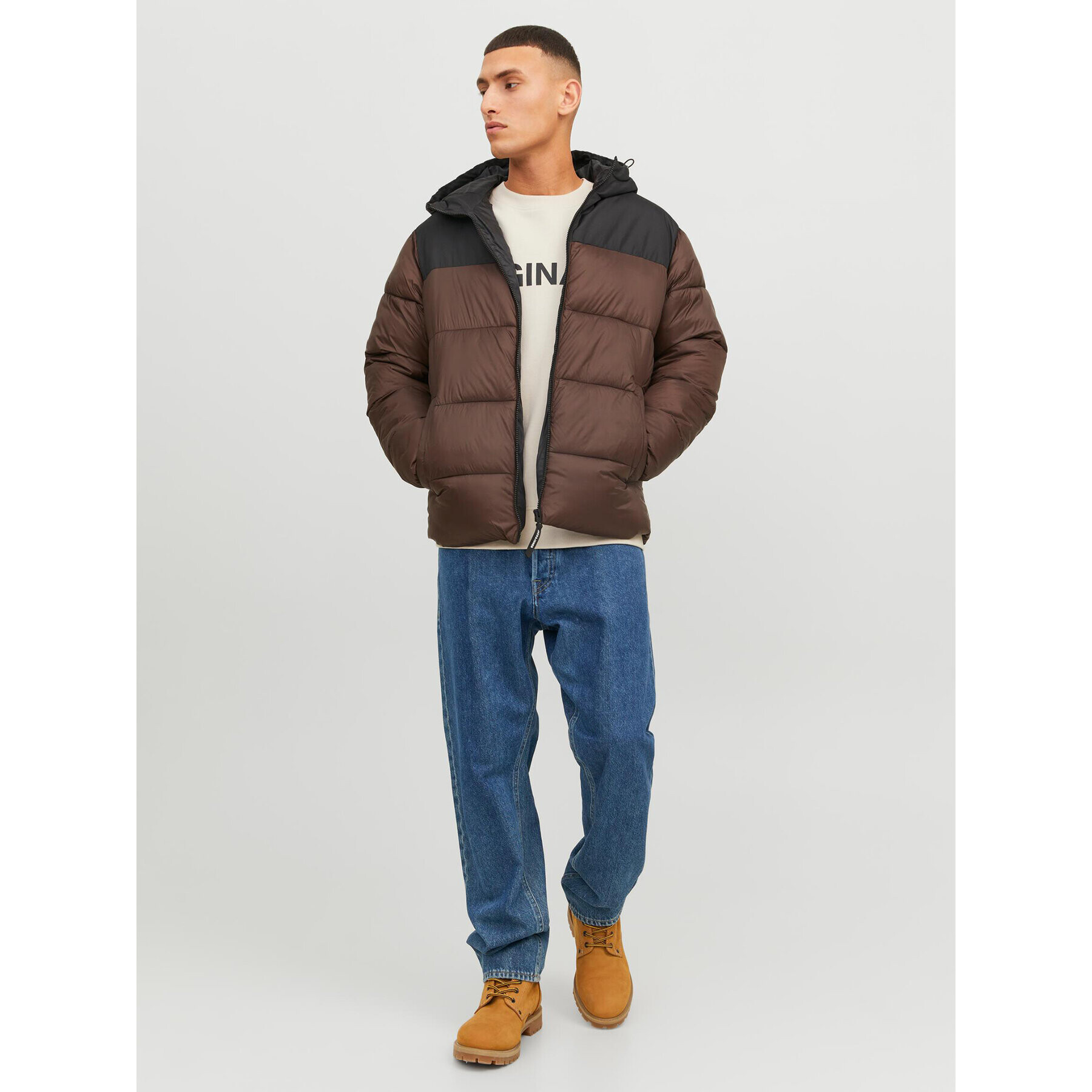 Jack&Jones Puhovka 12235859 Rjava Regular Fit - Pepit.si