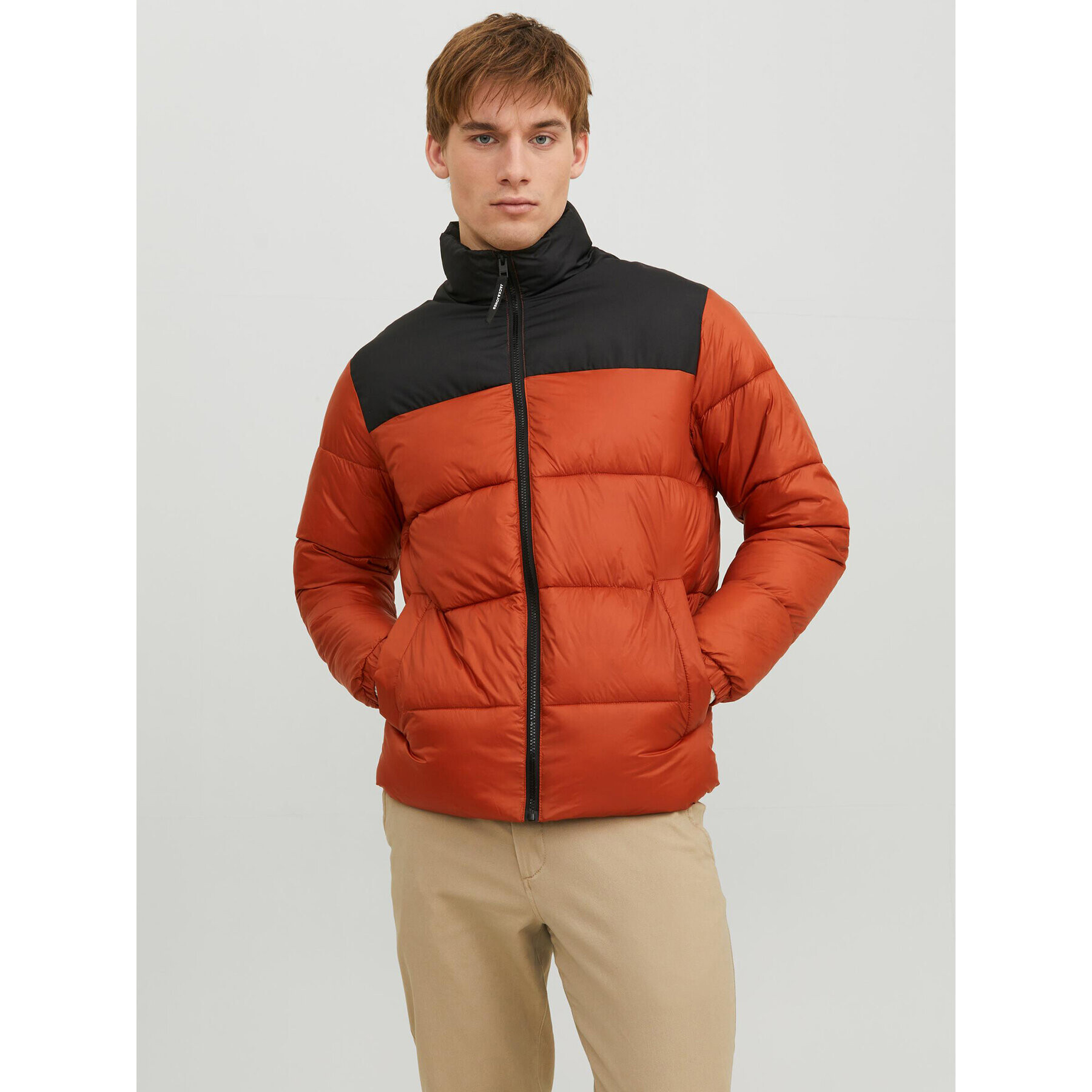 Jack&Jones Puhovka 12235860 Oranžna Regular Fit - Pepit.si