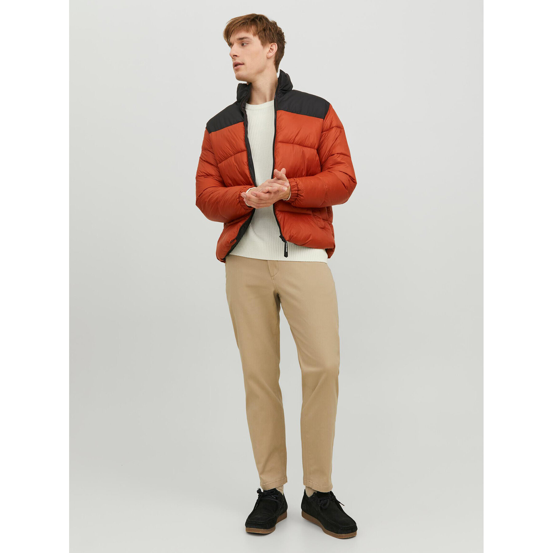 Jack&Jones Puhovka 12235860 Oranžna Regular Fit - Pepit.si