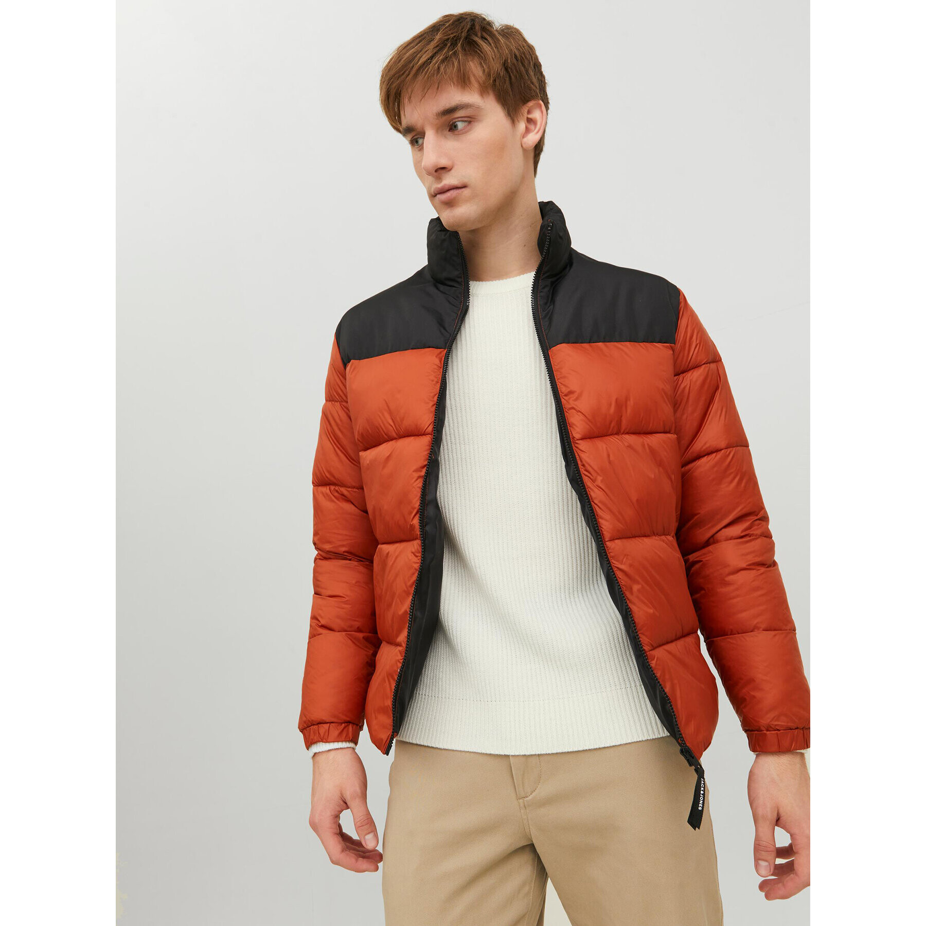 Jack&Jones Puhovka 12235860 Oranžna Regular Fit - Pepit.si