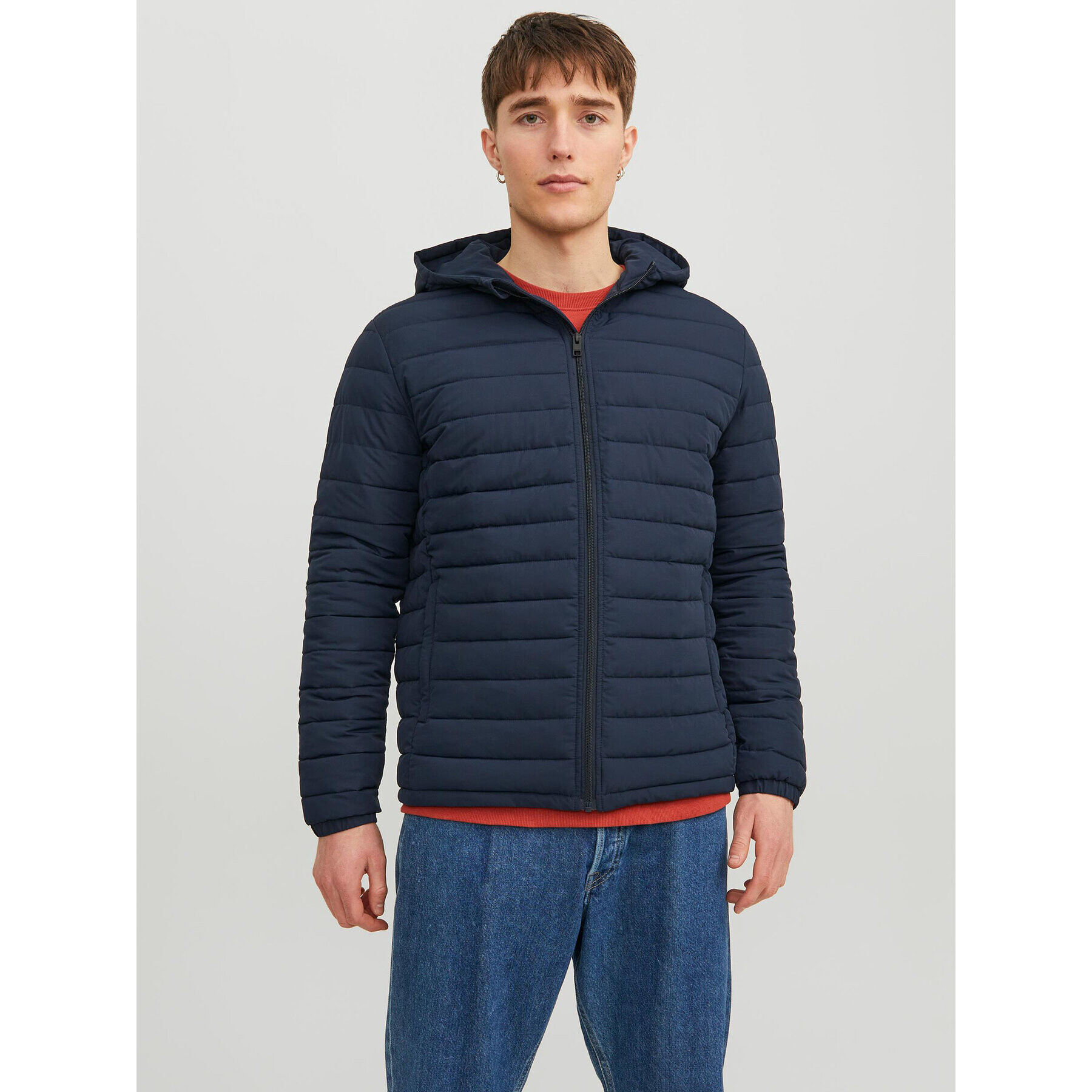 Jack&Jones Puhovka Recycle 12235898 Mornarsko modra Regular Fit - Pepit.si