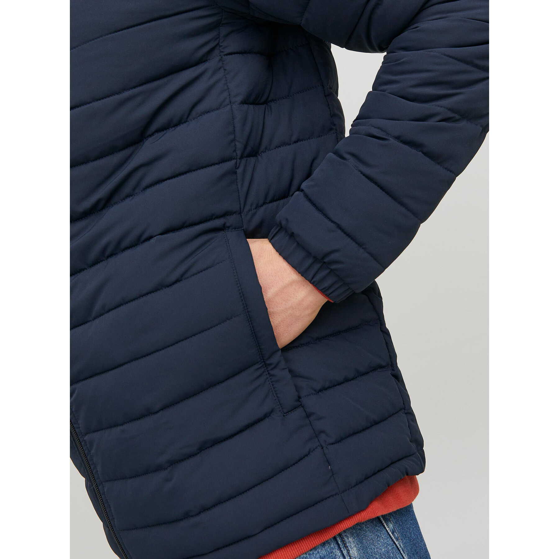 Jack&Jones Puhovka Recycle 12235898 Mornarsko modra Regular Fit - Pepit.si