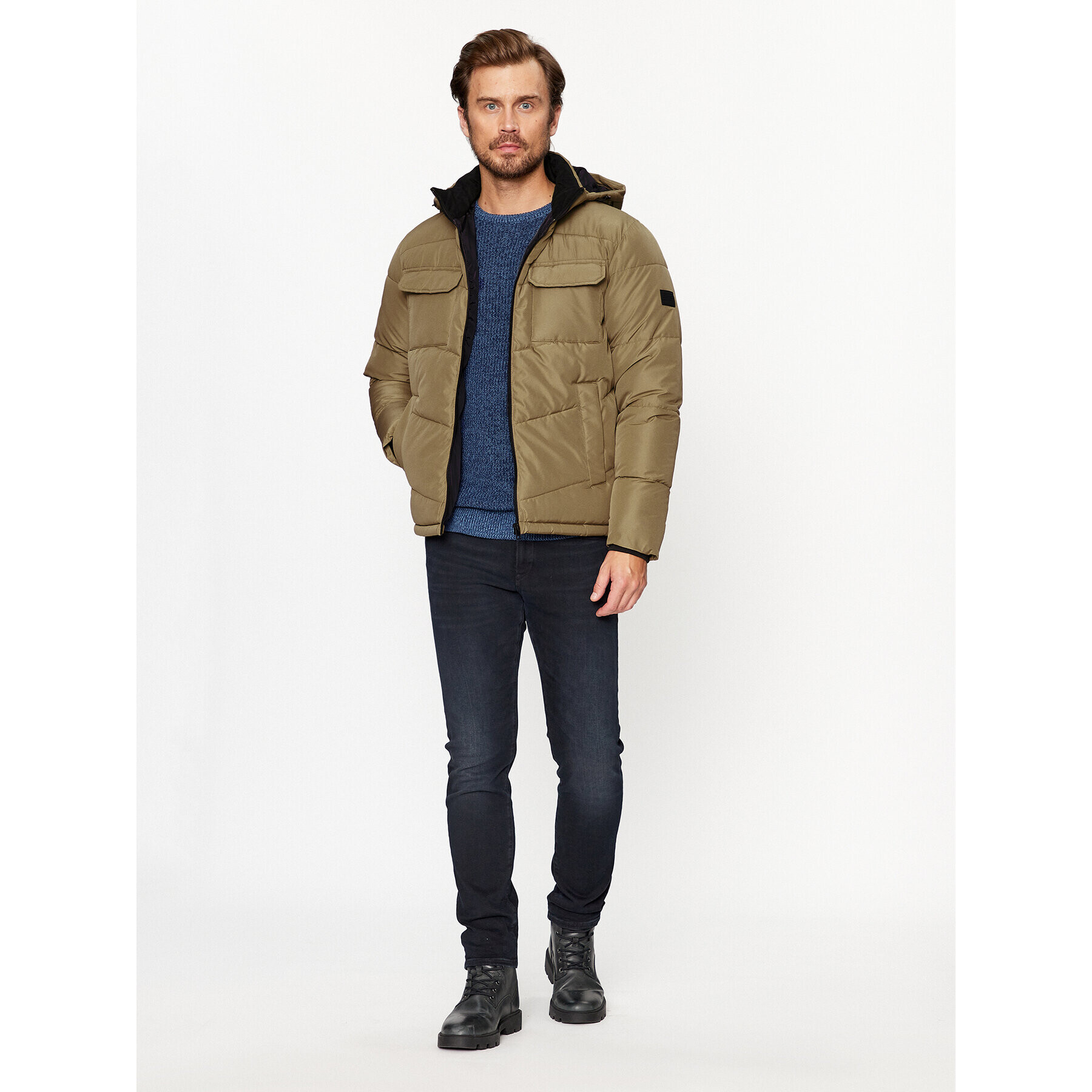 Jack&Jones Puhovka 12236044 Rjava Regular Fit - Pepit.si