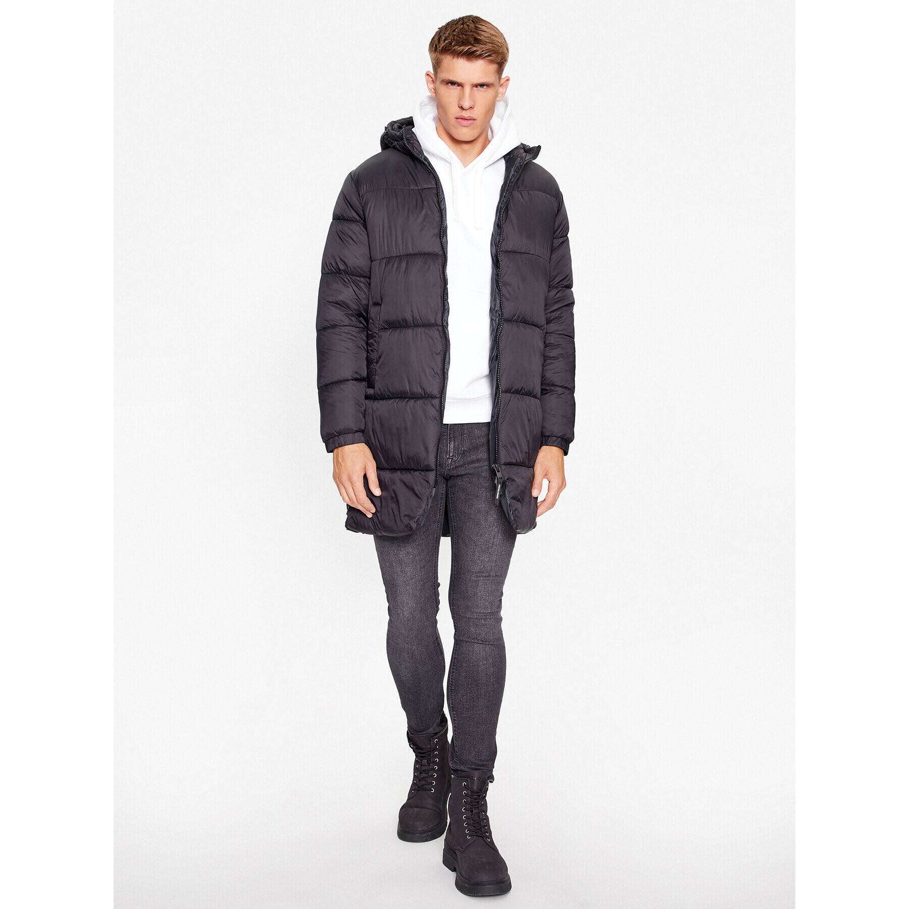 Jack&Jones Puhovka 12236052 Črna Regular Fit - Pepit.si