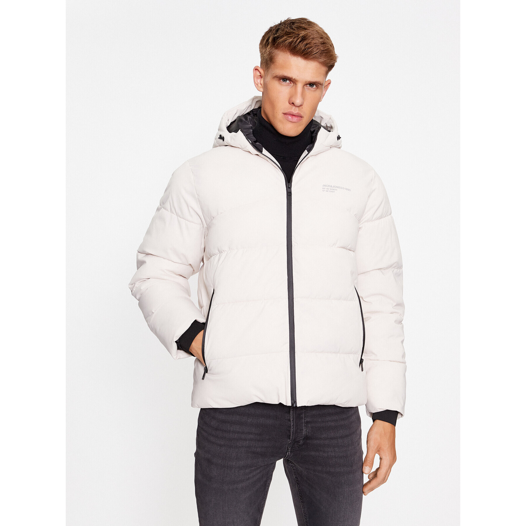 Jack&Jones Puhovka 12236065 Écru Regular Fit - Pepit.si